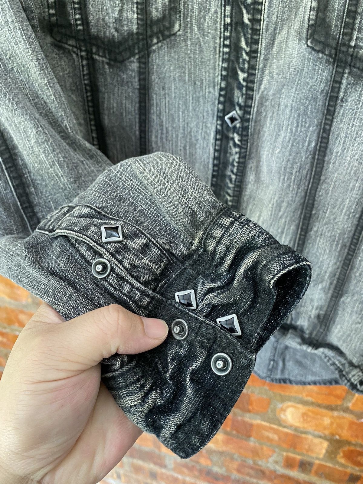In The Attic × Japanese Brand × Tornado Mart paisley embordered wash black overshirt Size US M / EU 48-50 / 2 - 7 Thumbnail