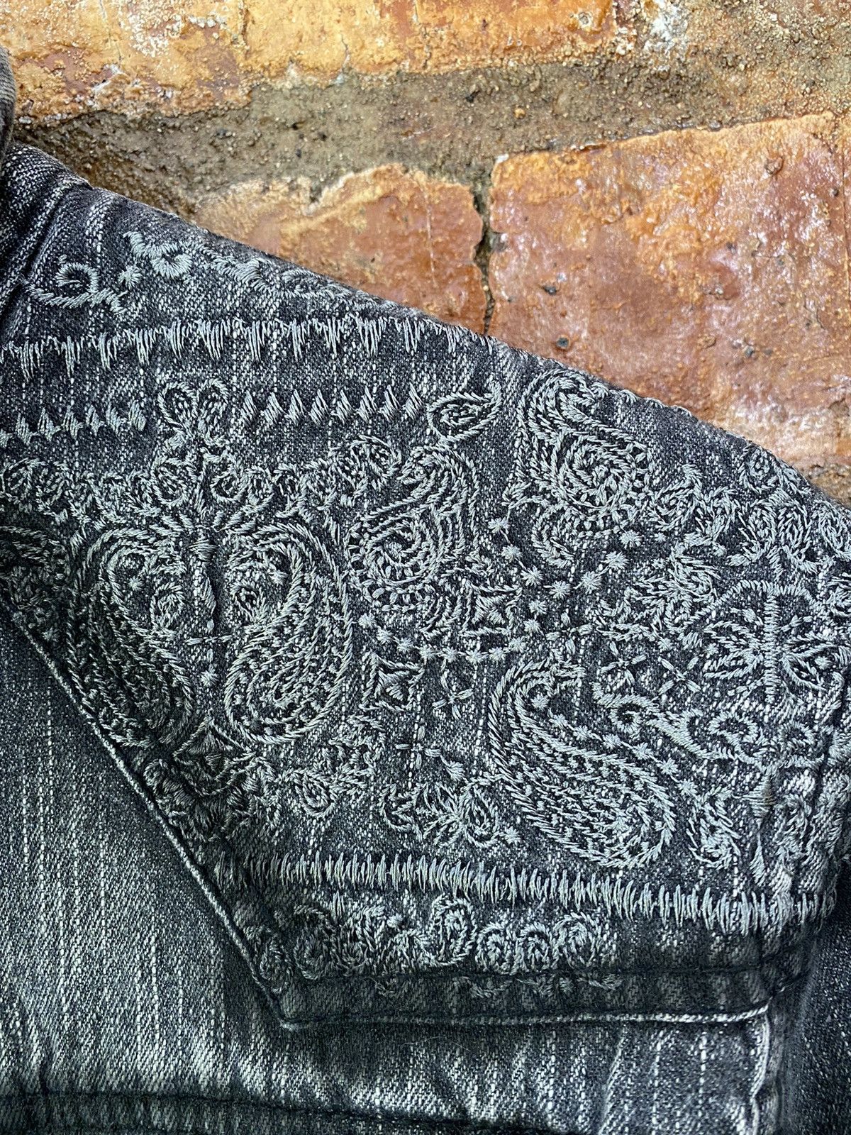 In The Attic × Japanese Brand × Tornado Mart paisley embordered wash black overshirt Size US M / EU 48-50 / 2 - 6 Thumbnail