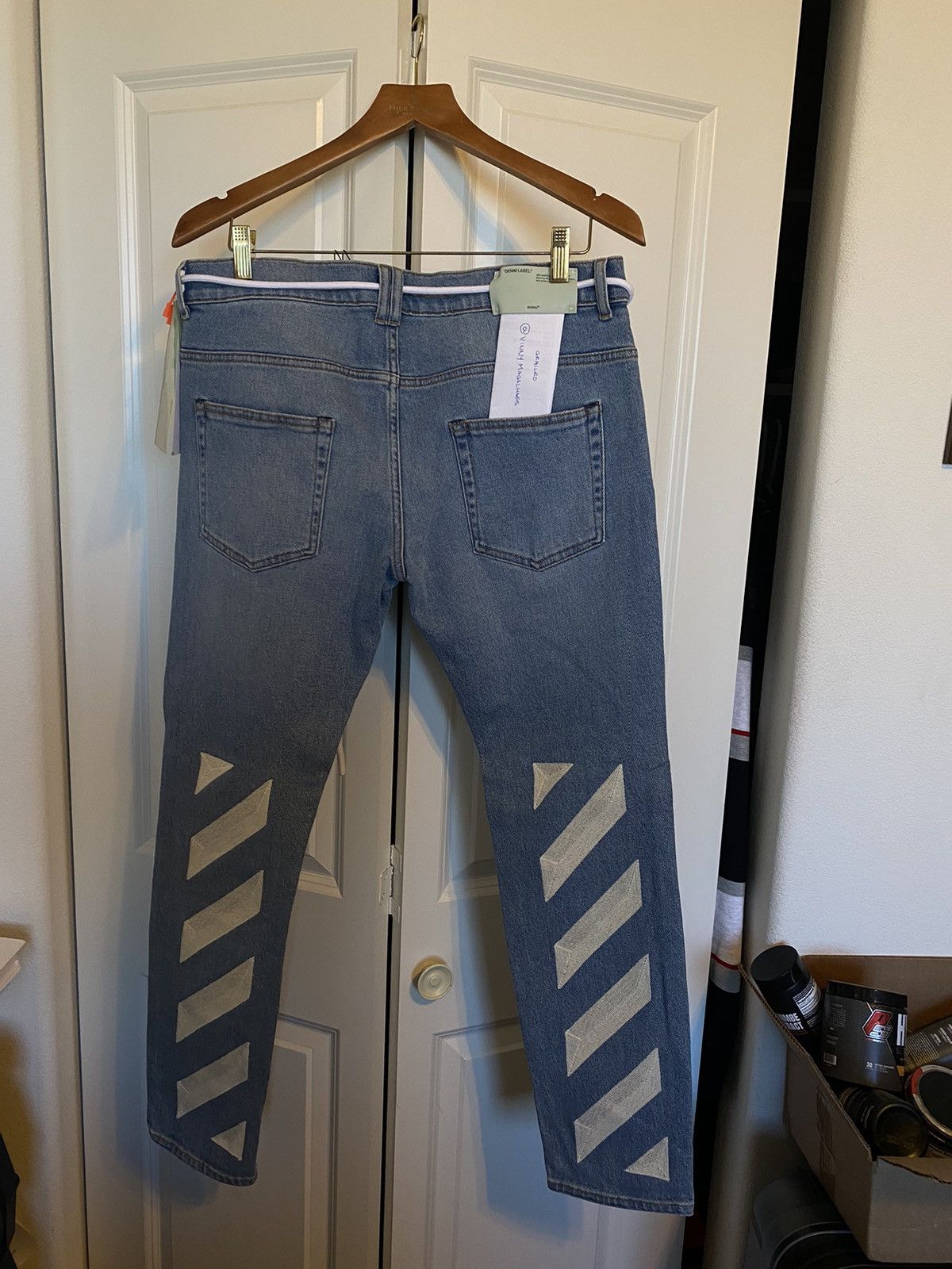Off-White Off-White Arrow Patch Diagonal Bands Skinny Size US 34 / EU 50 - 3 Thumbnail