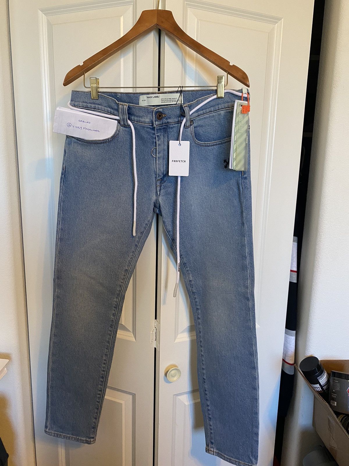 Off-White Off-White Arrow Patch Diagonal Bands Skinny Size US 34 / EU 50 - 2 Thumbnail