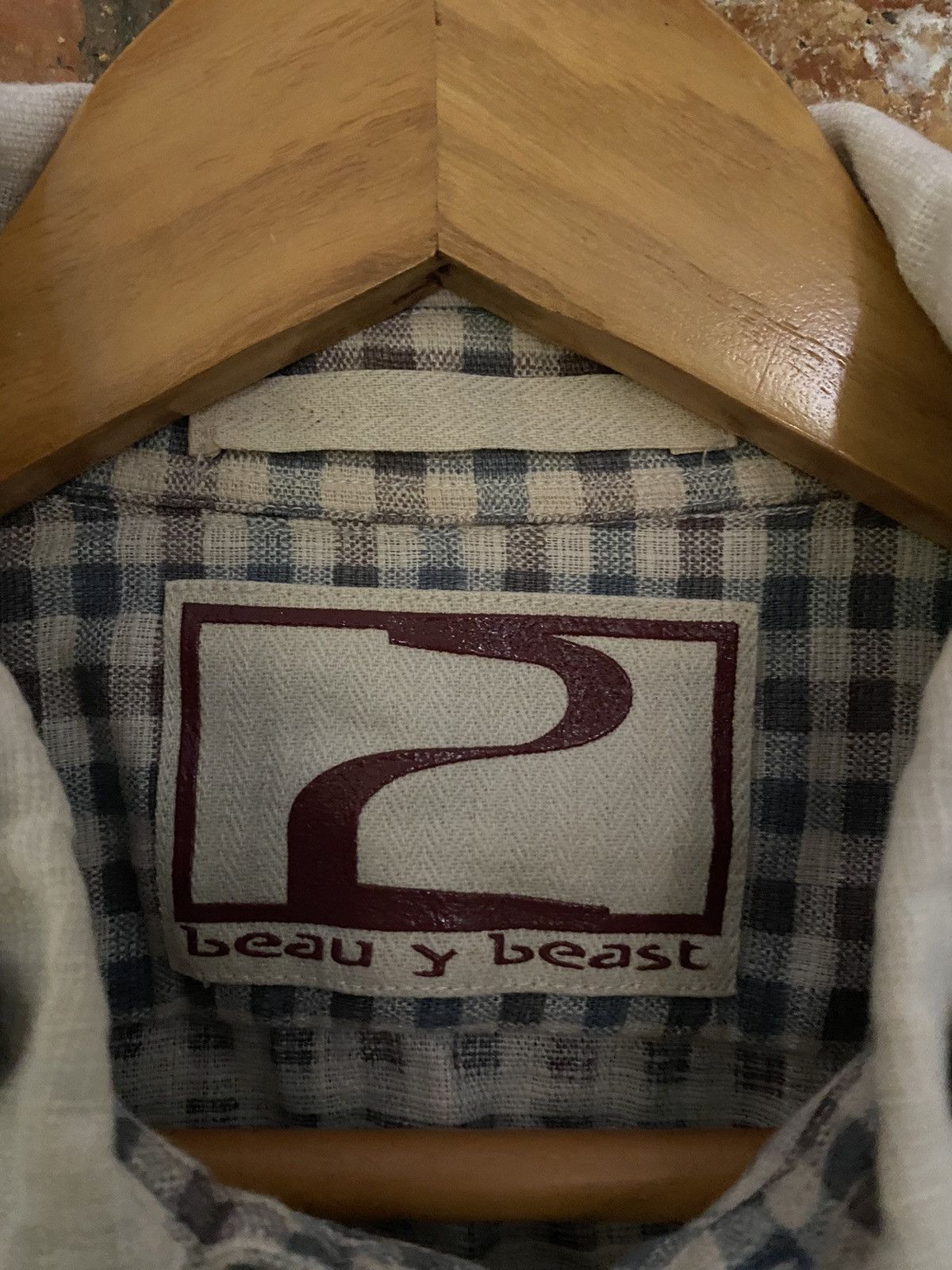 20471120 × Beauty Beast 90s Beauty: Beast high collar check shirt Size US M / EU 48-50 / 2 - 11 Thumbnail