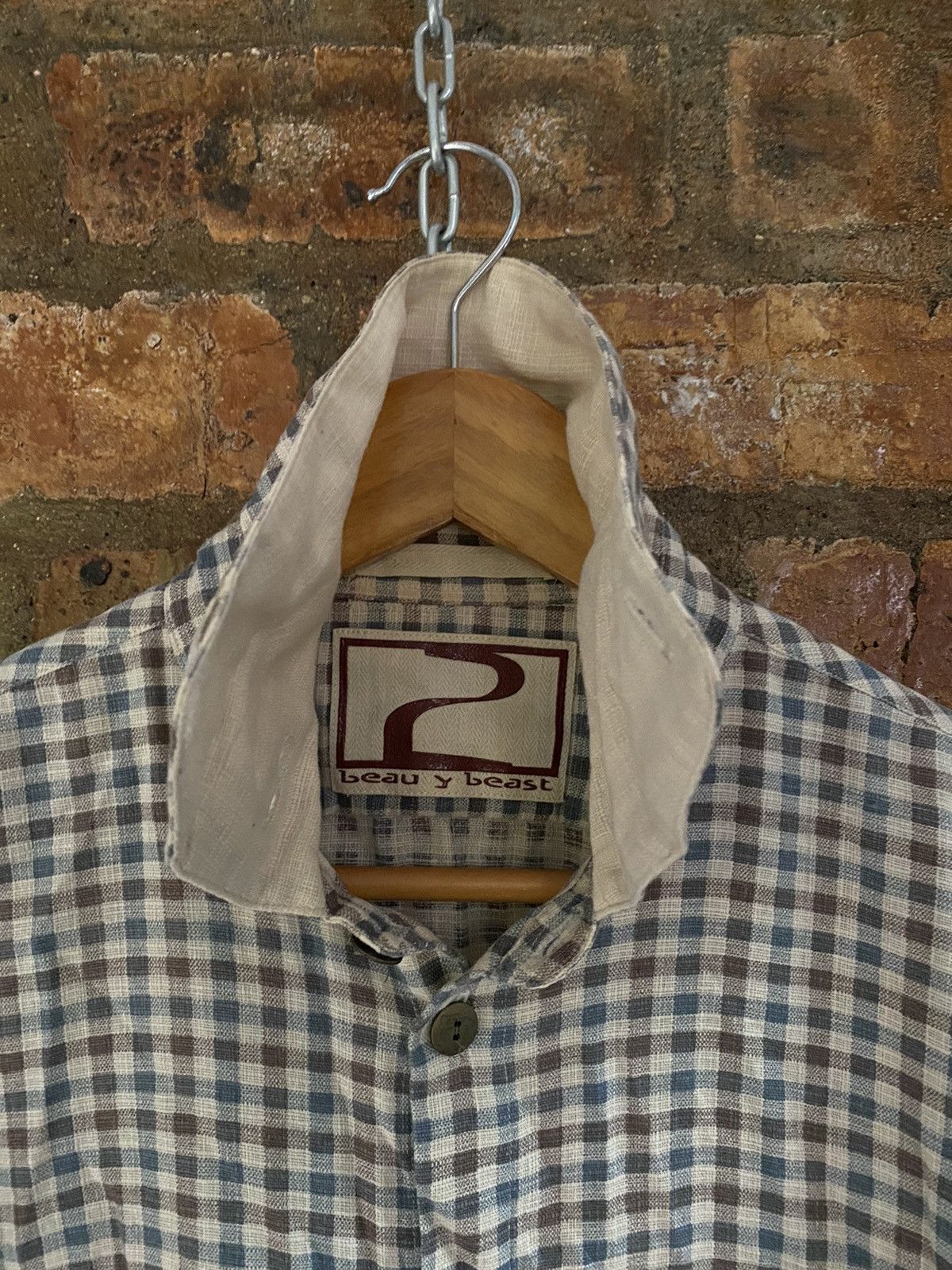20471120 × Beauty Beast 90s Beauty: Beast high collar check shirt Size US M / EU 48-50 / 2 - 9 Thumbnail