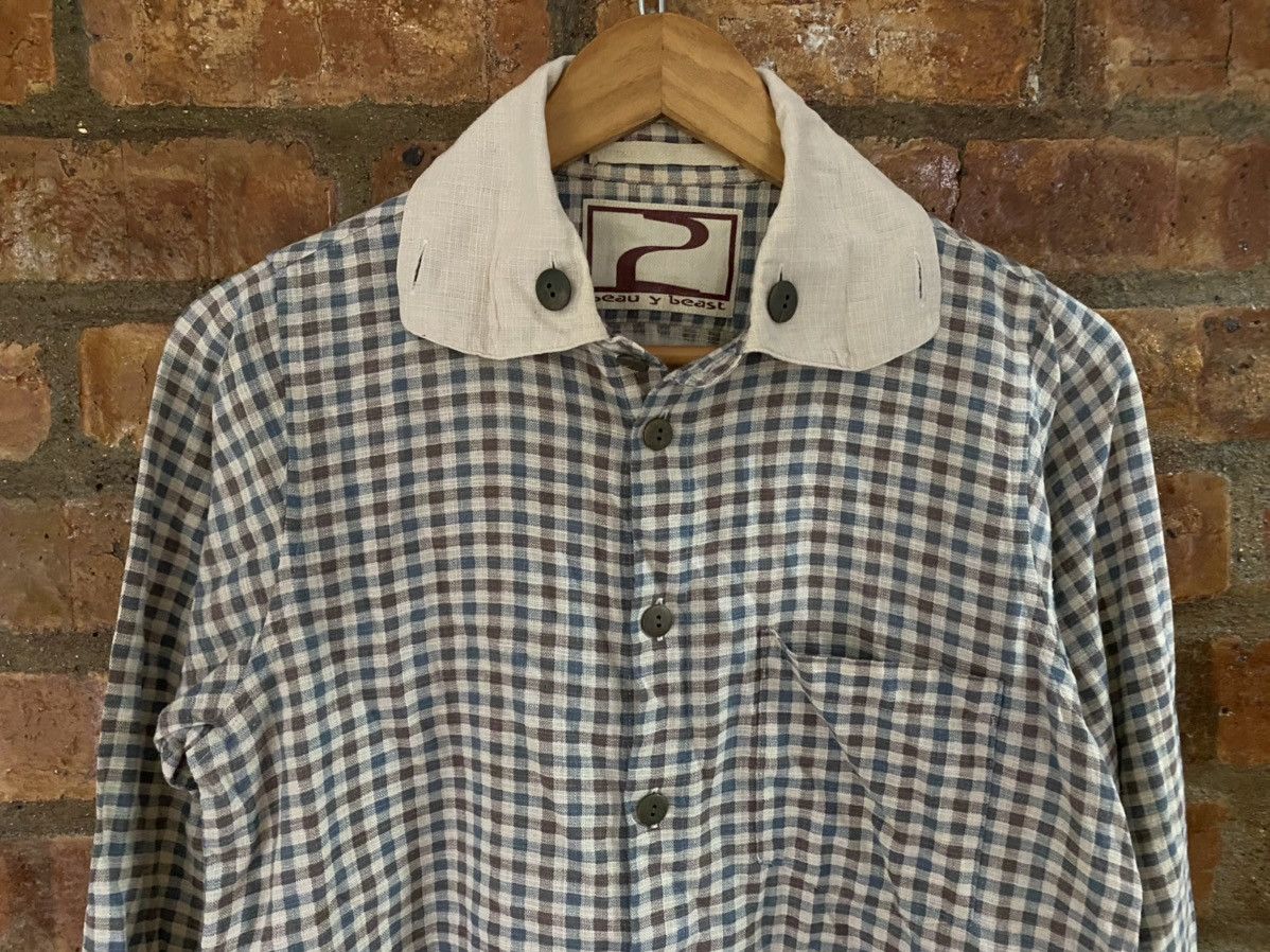 20471120 × Beauty Beast 90s Beauty: Beast high collar check shirt Size US M / EU 48-50 / 2 - 4 Thumbnail