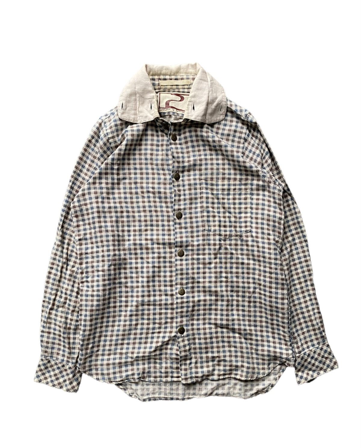 20471120 × Beauty Beast 90s Beauty: Beast high collar check shirt Size US M / EU 48-50 / 2 - 1 Thumbnail