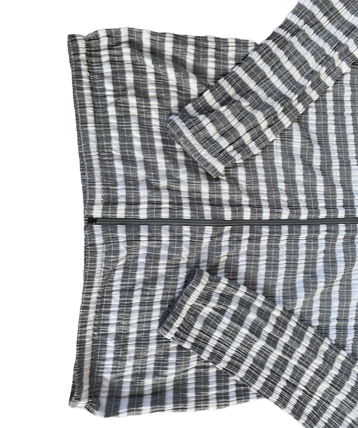 Pleats Please Issey Miyake Vintage Issey Miyake Pleats Please Striped Hoodie Jacket Size M / US 6-8 / IT 42-44 - 6 Thumbnail