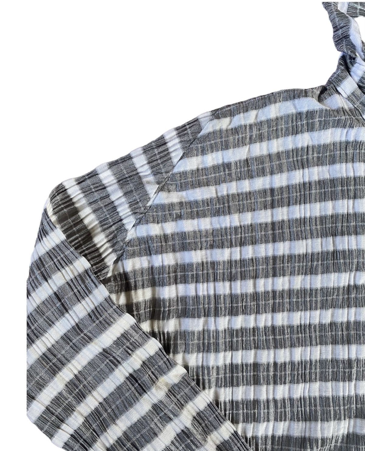 Pleats Please Issey Miyake Vintage Issey Miyake Pleats Please Striped Hoodie Jacket Size M / US 6-8 / IT 42-44 - 5 Thumbnail