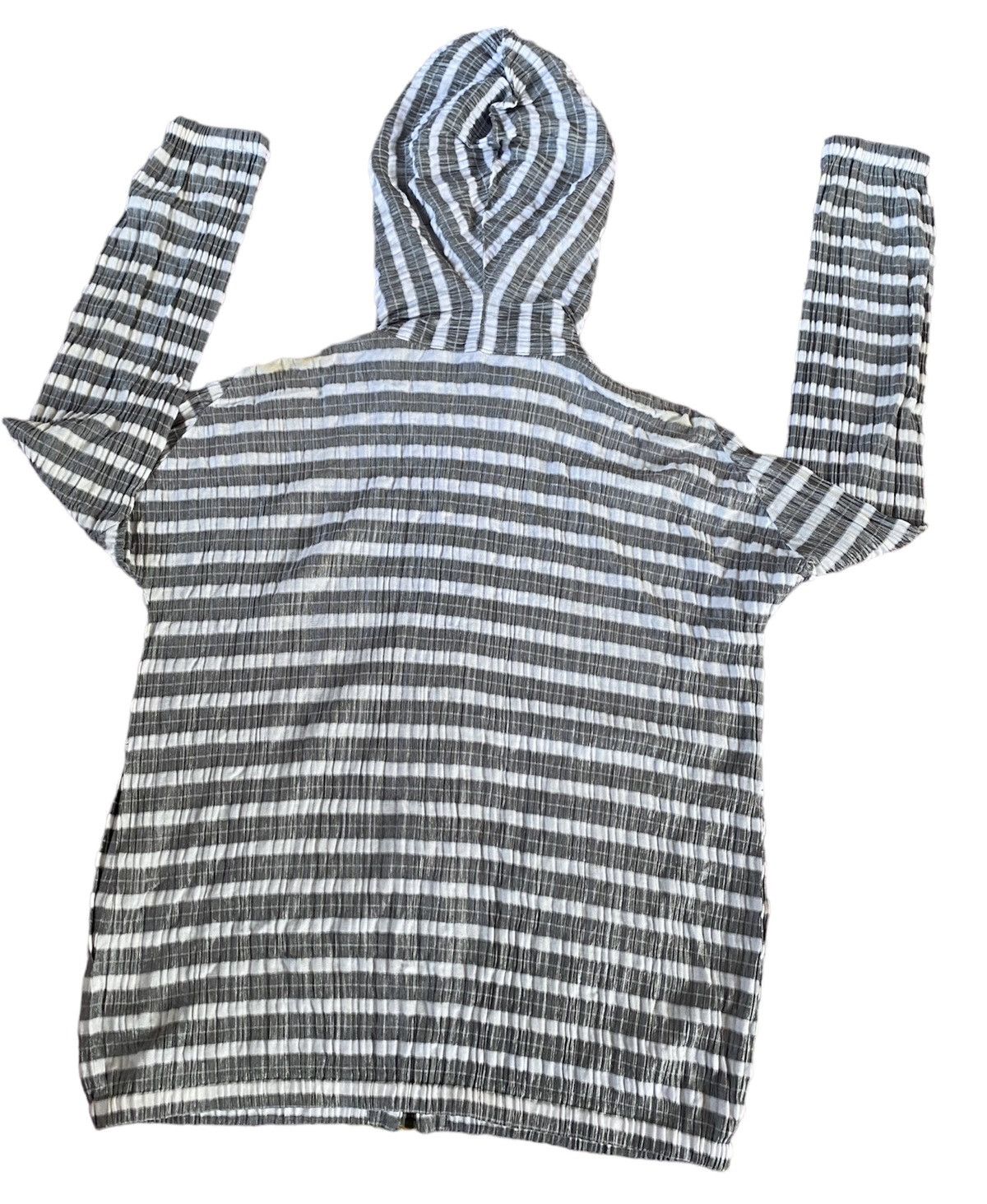 Pleats Please Issey Miyake Vintage Issey Miyake Pleats Please Striped Hoodie Jacket Size M / US 6-8 / IT 42-44 - 7 Thumbnail