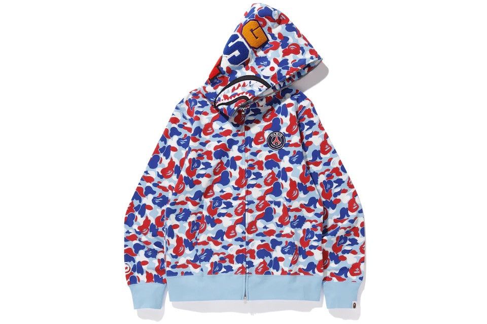 Bape hoodie camo blue hotsell