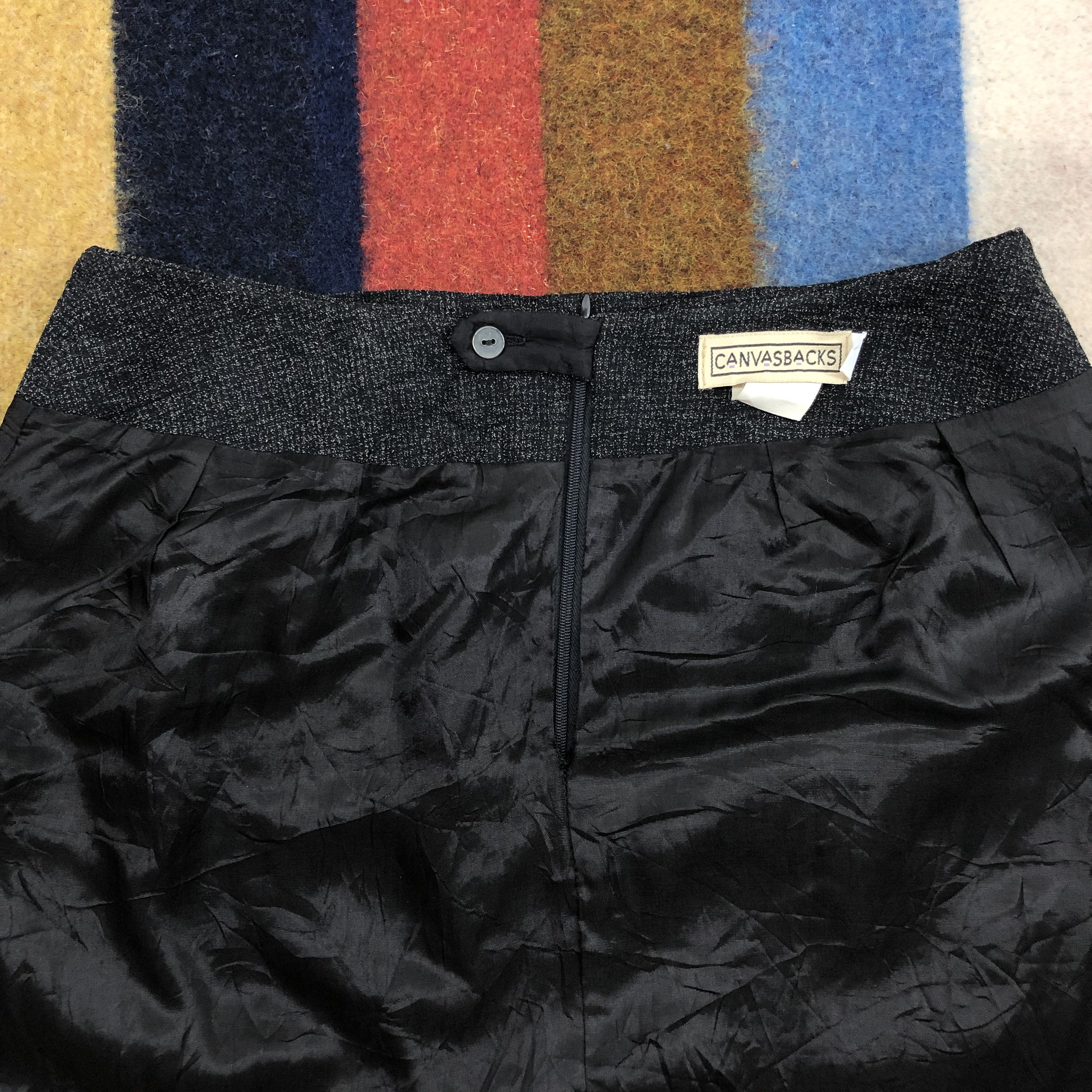 Vintage 90s Vintage CANVASBACKS Simple Design Skirt #0447/S Size 29" - 3 Thumbnail