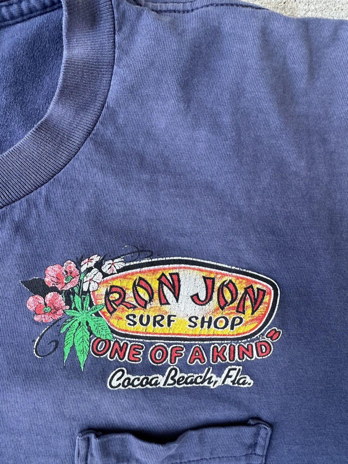 Ron Jon Surf Shop Sun-Faded 90s Single Stitch Graphic Ron Jon Tee Shirt Size US L / EU 52-54 / 3 - 6 Thumbnail