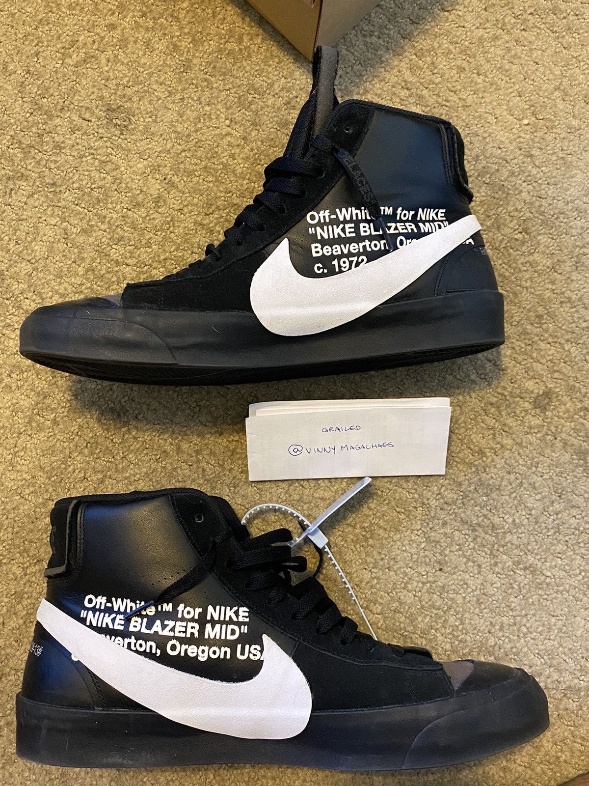 Nike × Off-White Nike X Off-White The 10: Blazer Mid "Grim Reaper" sneakers Size US 13 / EU 46 - 3 Thumbnail