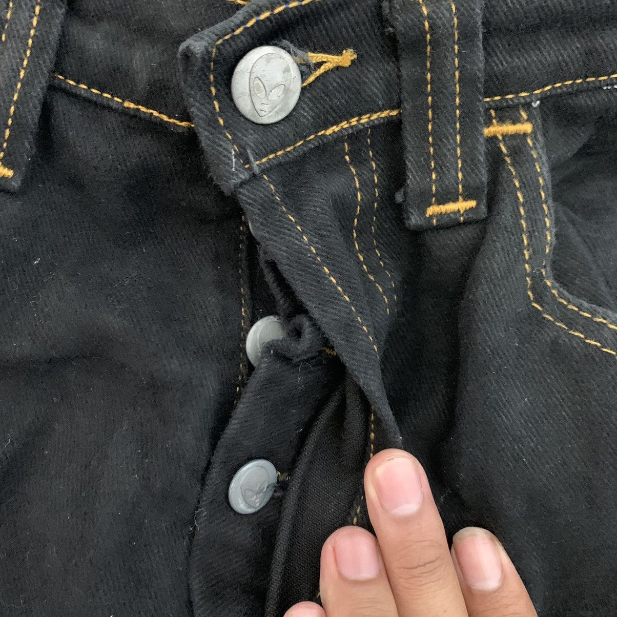 Alien Workshop Vtg Rare Alien Workshop Pants Jeans Y2K Glow In The Dark Size US 36 / EU 52 - 6 Thumbnail