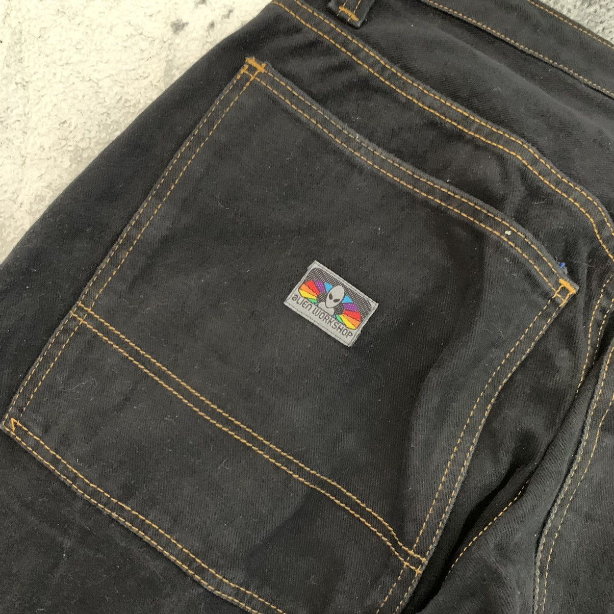 Alien Workshop Vtg Rare Alien Workshop Pants Jeans Y2K Glow In The Dark Size US 36 / EU 52 - 3 Thumbnail
