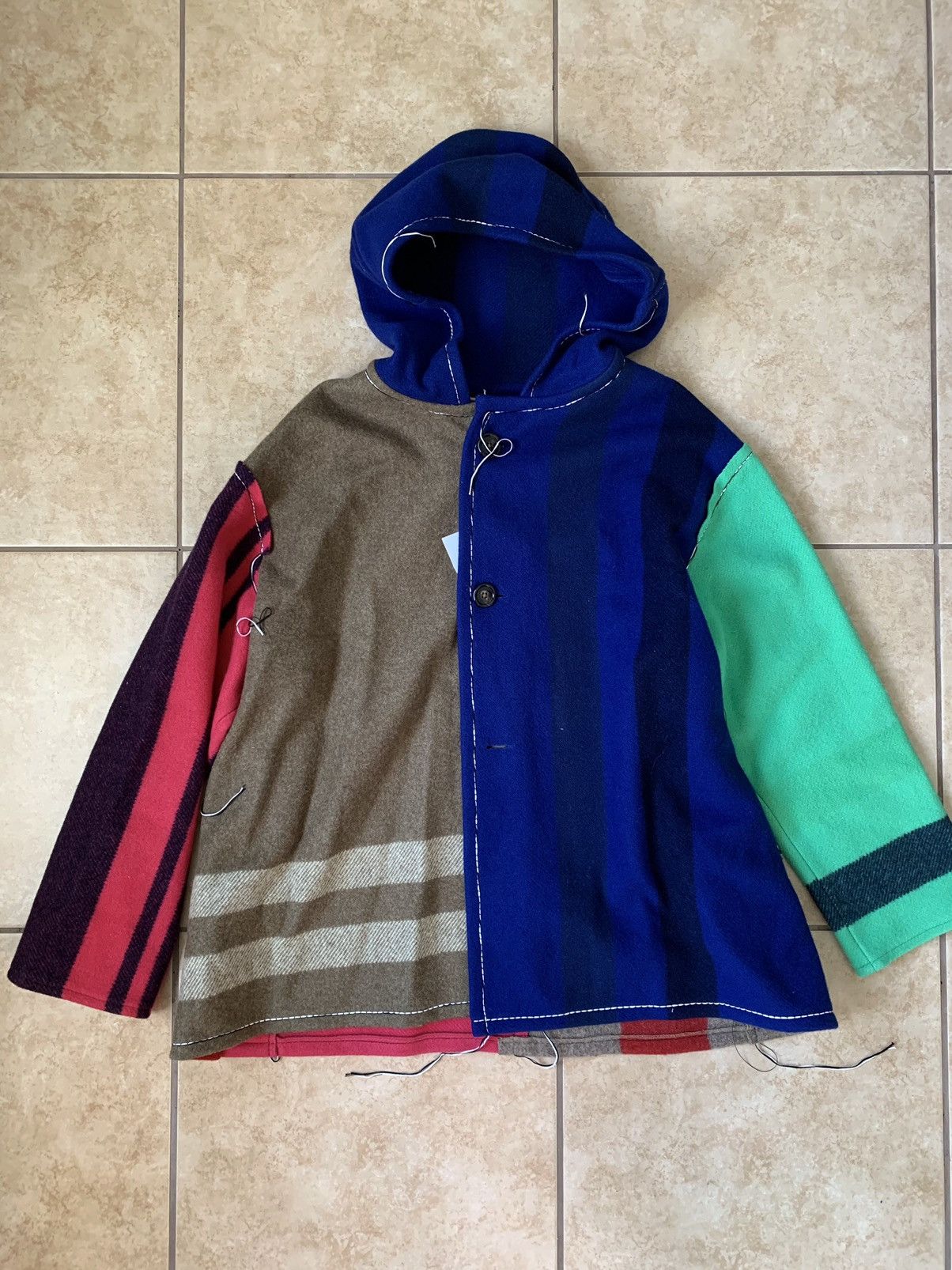 Marni $2500 Heavyweight Patchwork Hooded Parka Coat Size US L / EU 52-54 / 3 - 3 Thumbnail