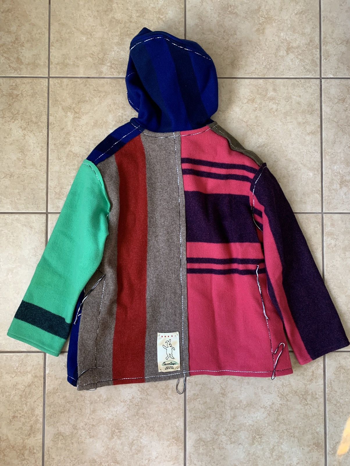 Marni $2500 Heavyweight Patchwork Hooded Parka Coat Size US L / EU 52-54 / 3 - 13 Thumbnail