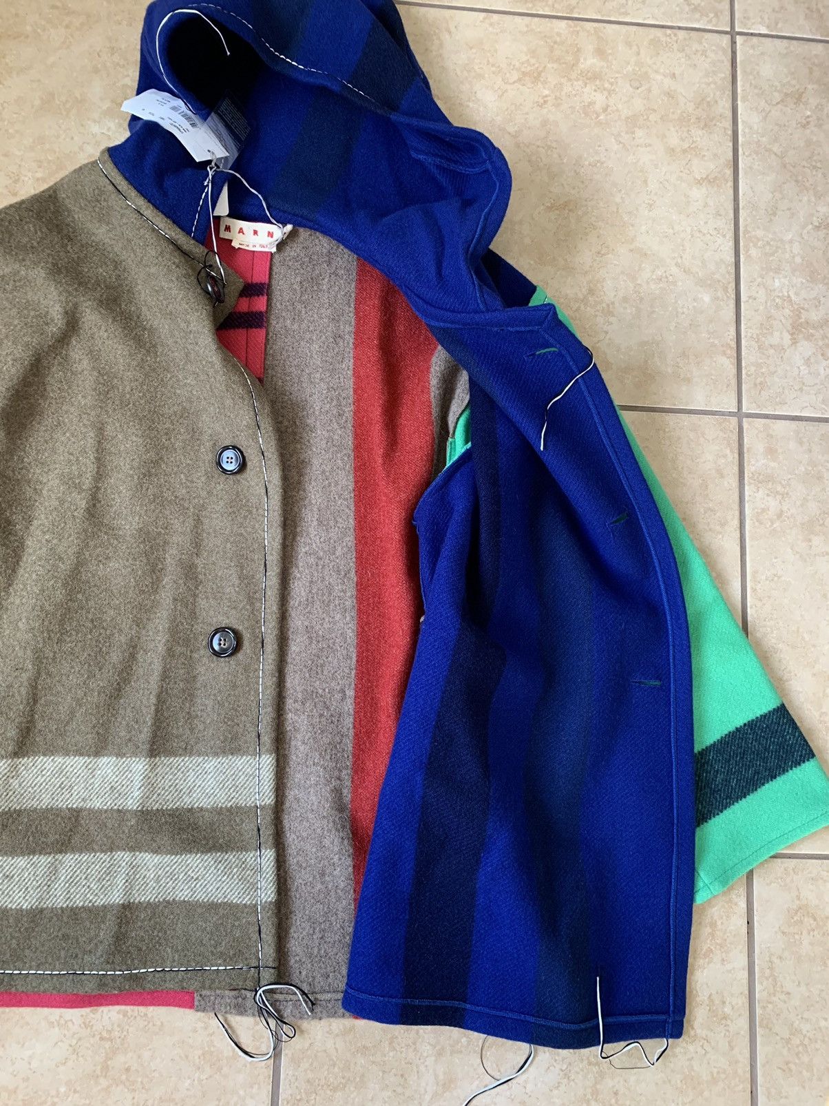 Marni $2500 Heavyweight Patchwork Hooded Parka Coat Size US L / EU 52-54 / 3 - 12 Thumbnail