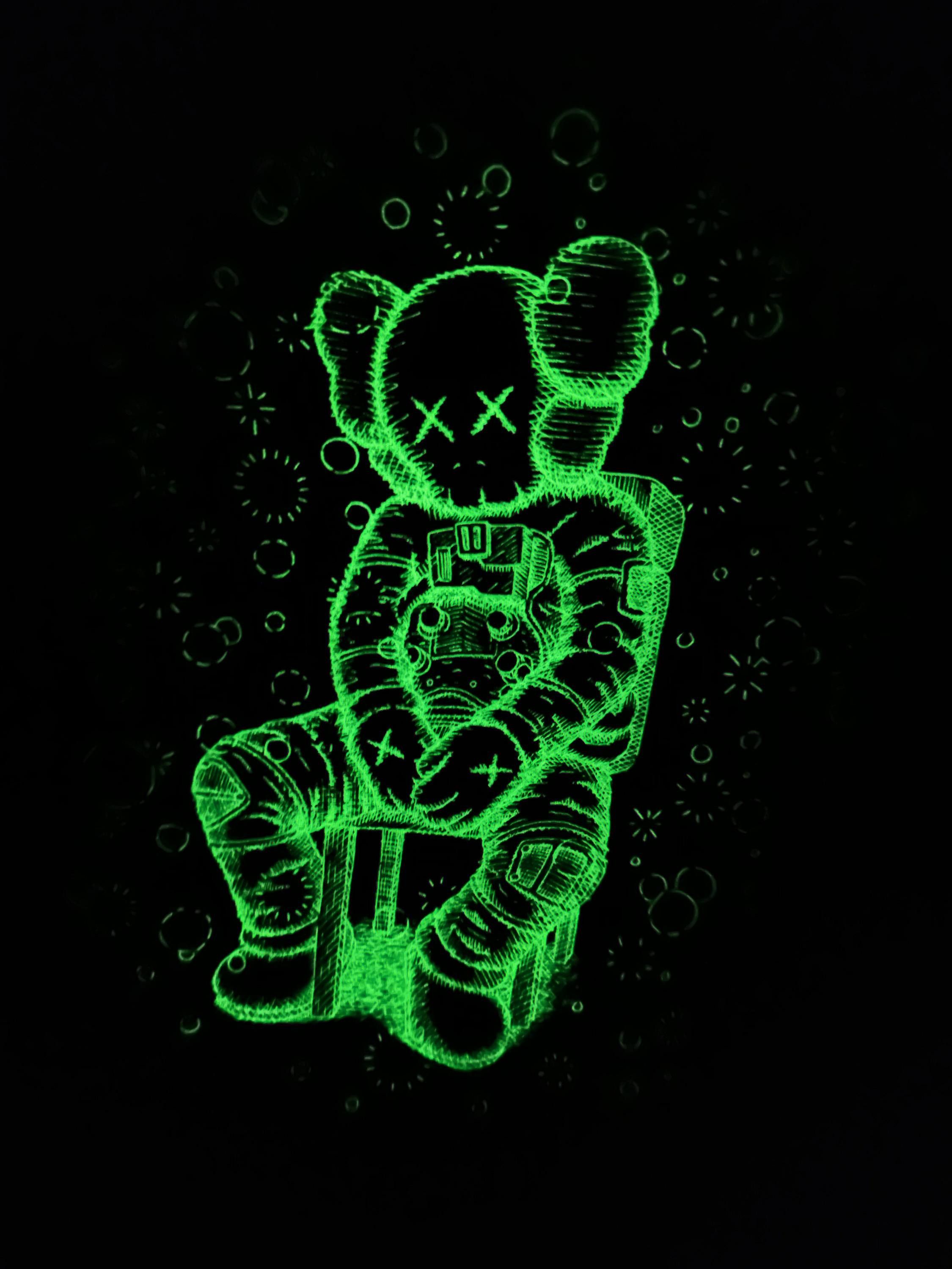 Kaws For Kid Cudi Moon Man Glow In The discount Dark T-Shirt