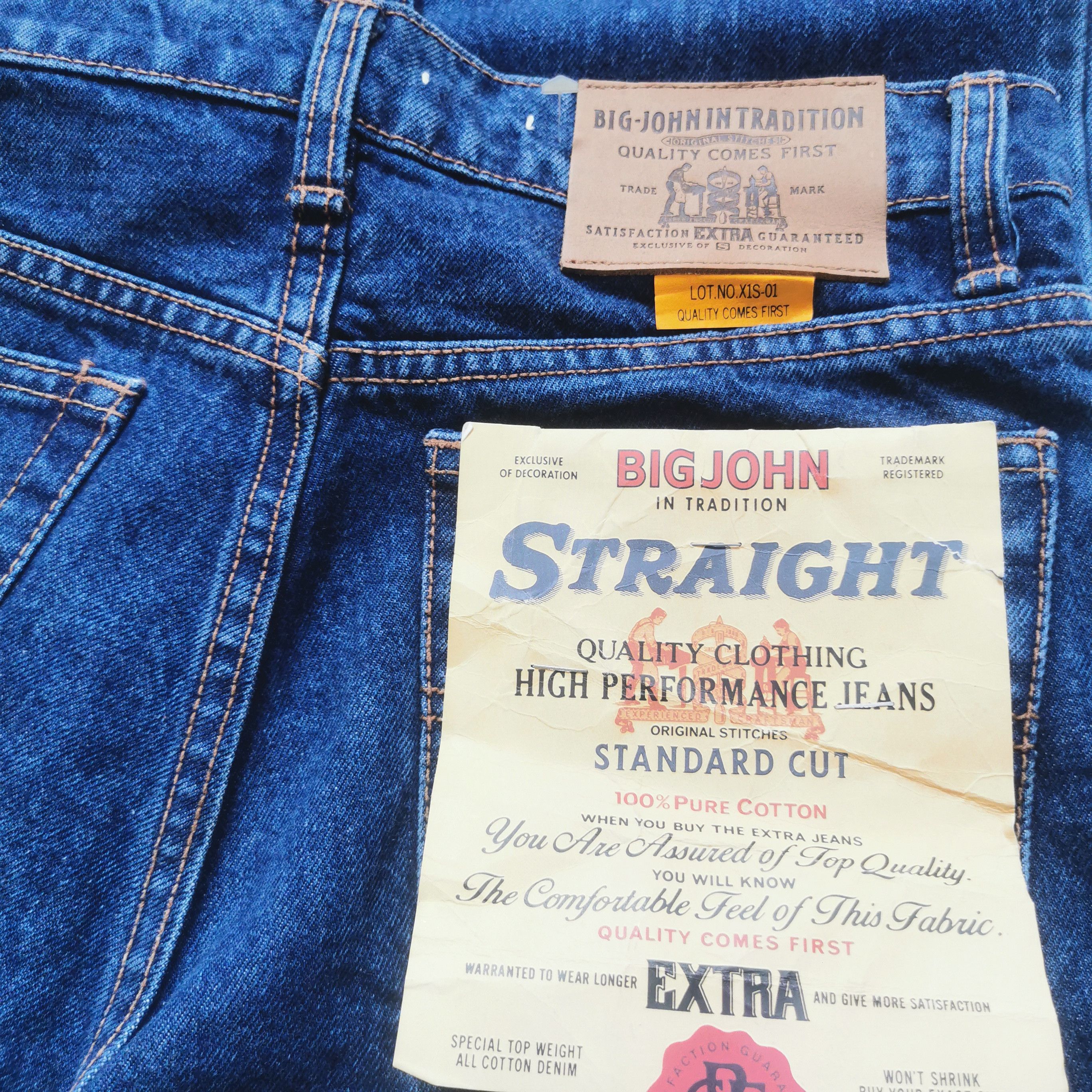Big John Vintage 80s Big John Denim NOS Straight Cut Size US 30 / EU 46 - 9 Thumbnail