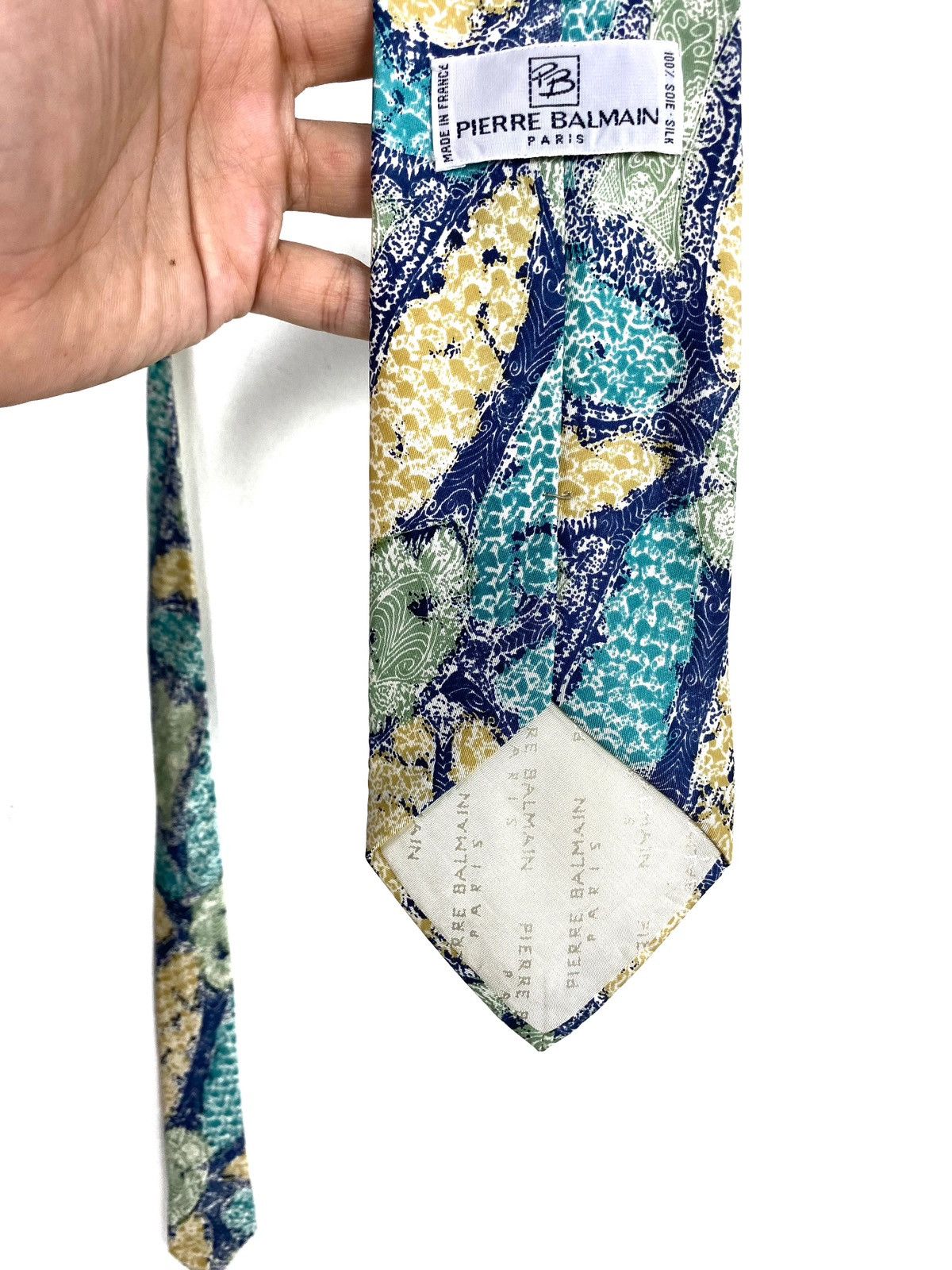 Pierre Balmain Rare‼️ Vtg Pierre Balmain Paris Silk Neck Tie Made France Size ONE SIZE - 3 Thumbnail