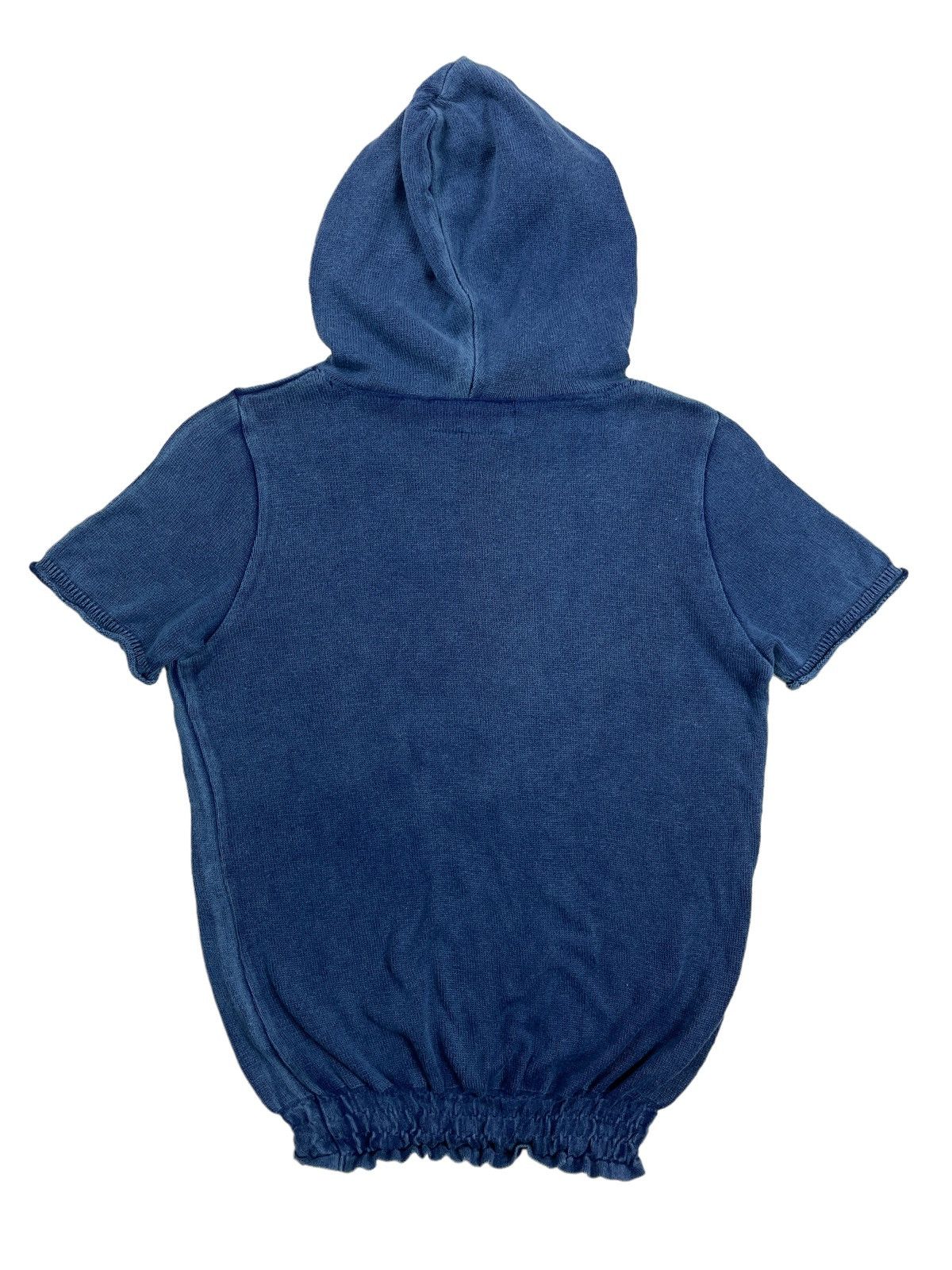 Hysteric Glamour 🇯🇵 Hysteric is Dead 🇯🇵 Indigo Blue Dyed Cropped Top Hoodie Size M / US 6-8 / IT 42-44 - 5 Thumbnail