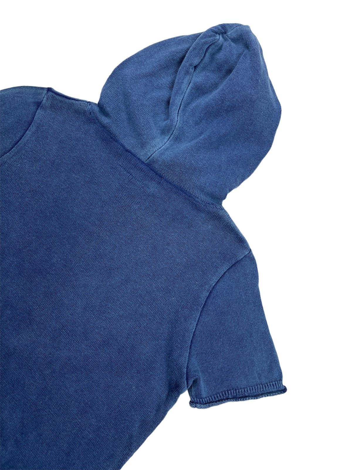 Hysteric Glamour 🇯🇵 Hysteric is Dead 🇯🇵 Indigo Blue Dyed Cropped Top Hoodie Size M / US 6-8 / IT 42-44 - 6 Thumbnail