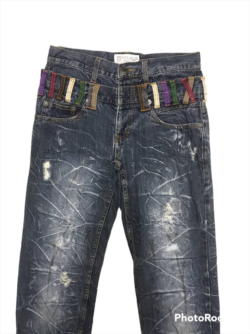 Japanese Brand SICK🔥DOUBLE WAIST DISTRESSED DENIM PANTS Size US 30 / EU 46 - 5 Thumbnail