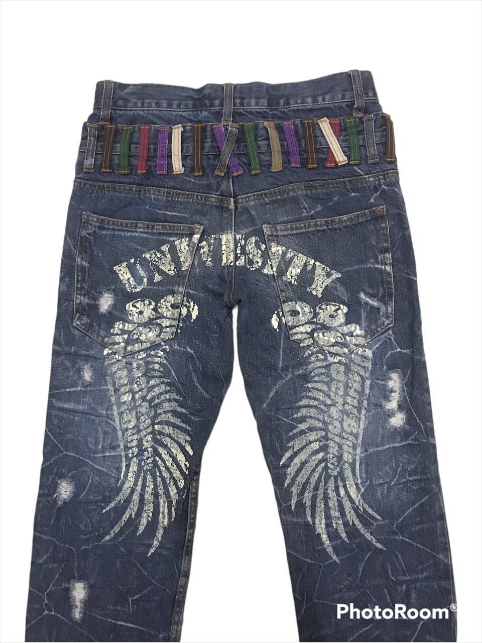 Japanese Brand SICK🔥DOUBLE WAIST DISTRESSED DENIM PANTS Size US 30 / EU 46 - 8 Thumbnail