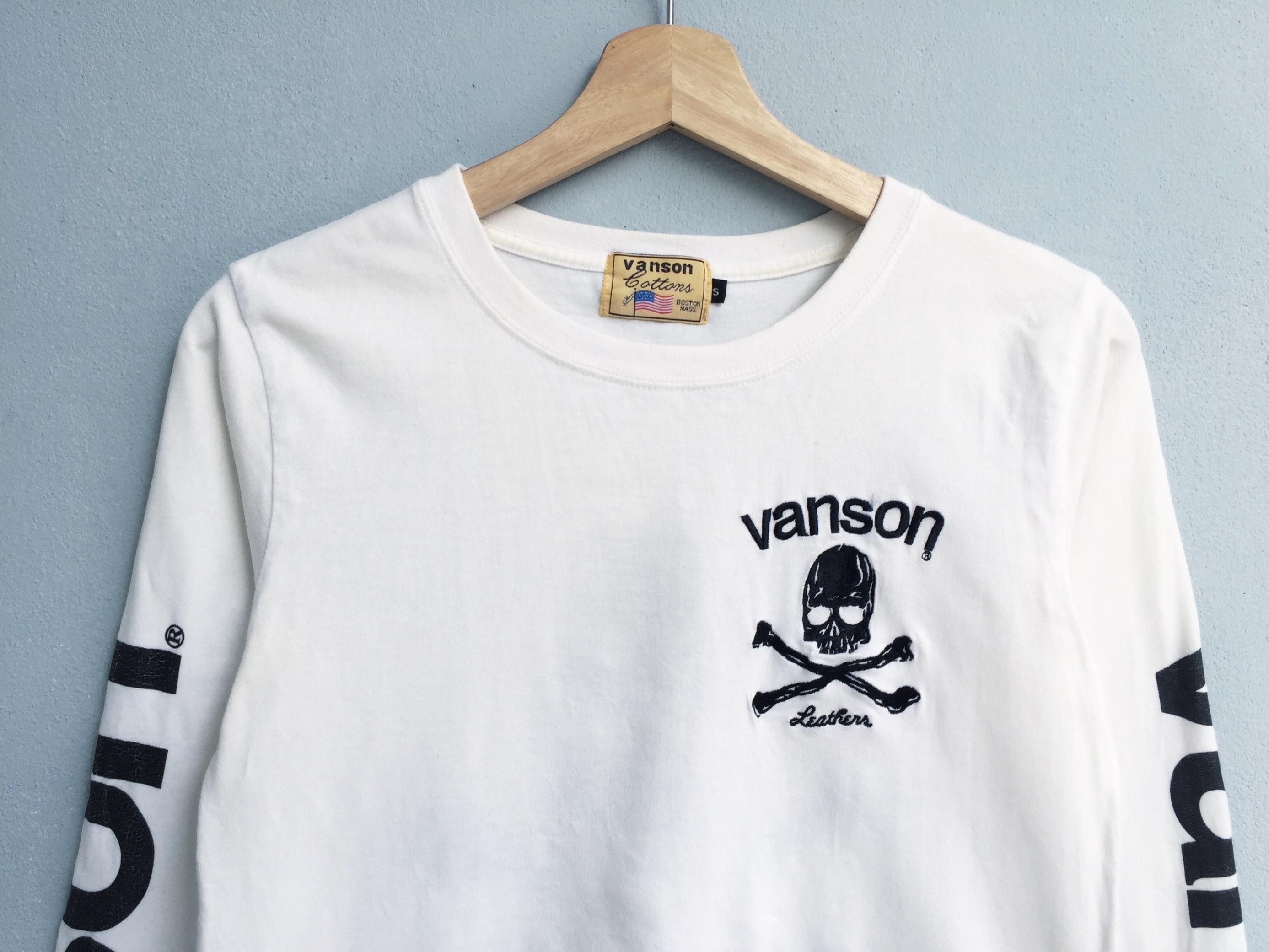 Vanson Leathers Rare Vanson Leathers Skull Embroidered Logo Tees Size US S / EU 44-46 / 1 - 3 Thumbnail