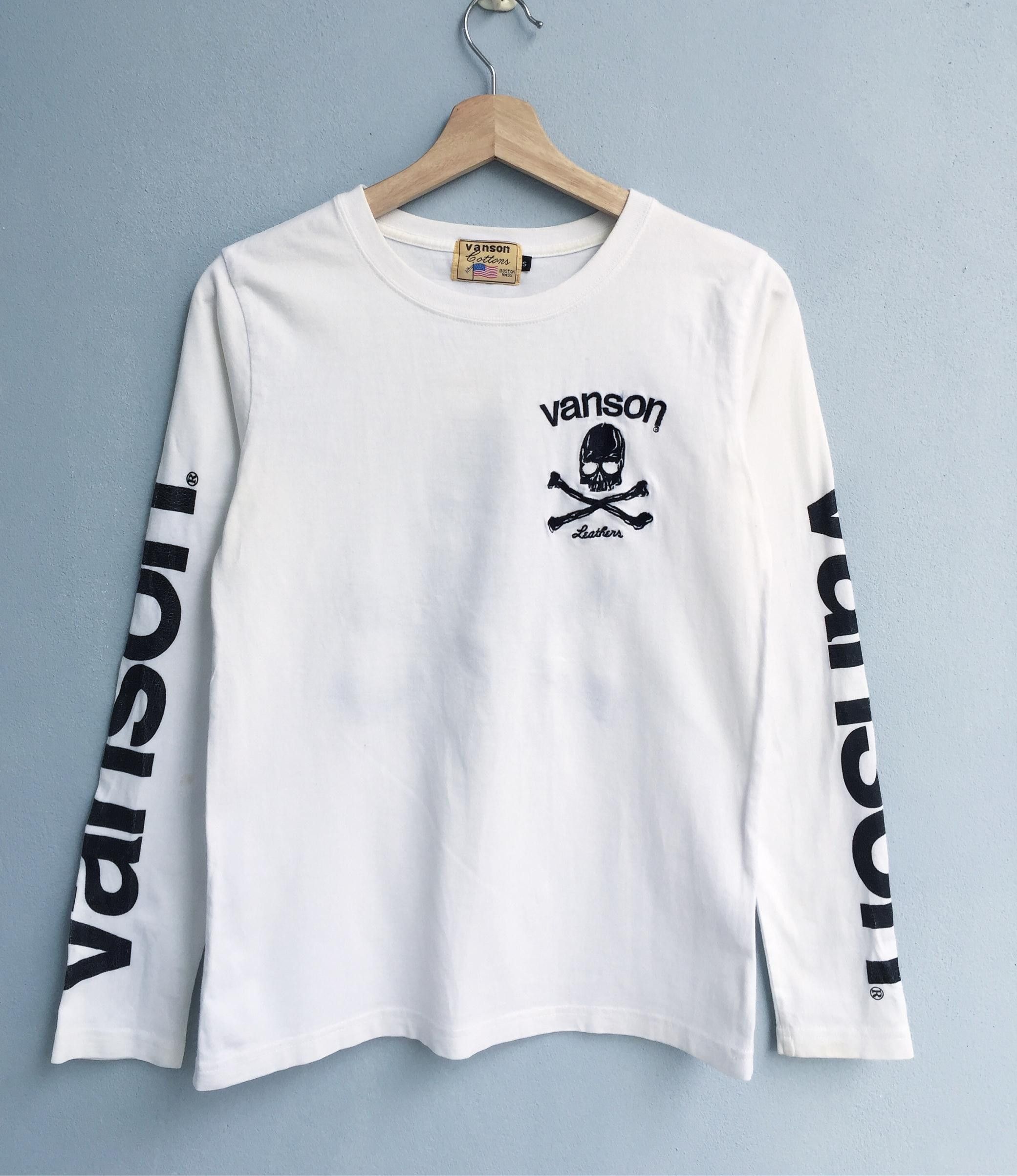 Vanson Leathers Rare Vanson Leathers Skull Embroidered Logo Tees Size US S / EU 44-46 / 1 - 2 Thumbnail