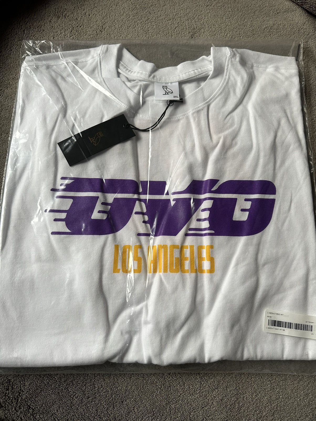 image of Hype x NBA Ovo X Nba La Lakers Longsleeve T-Shirt New With Tags in White, Men's (Size 2XL)