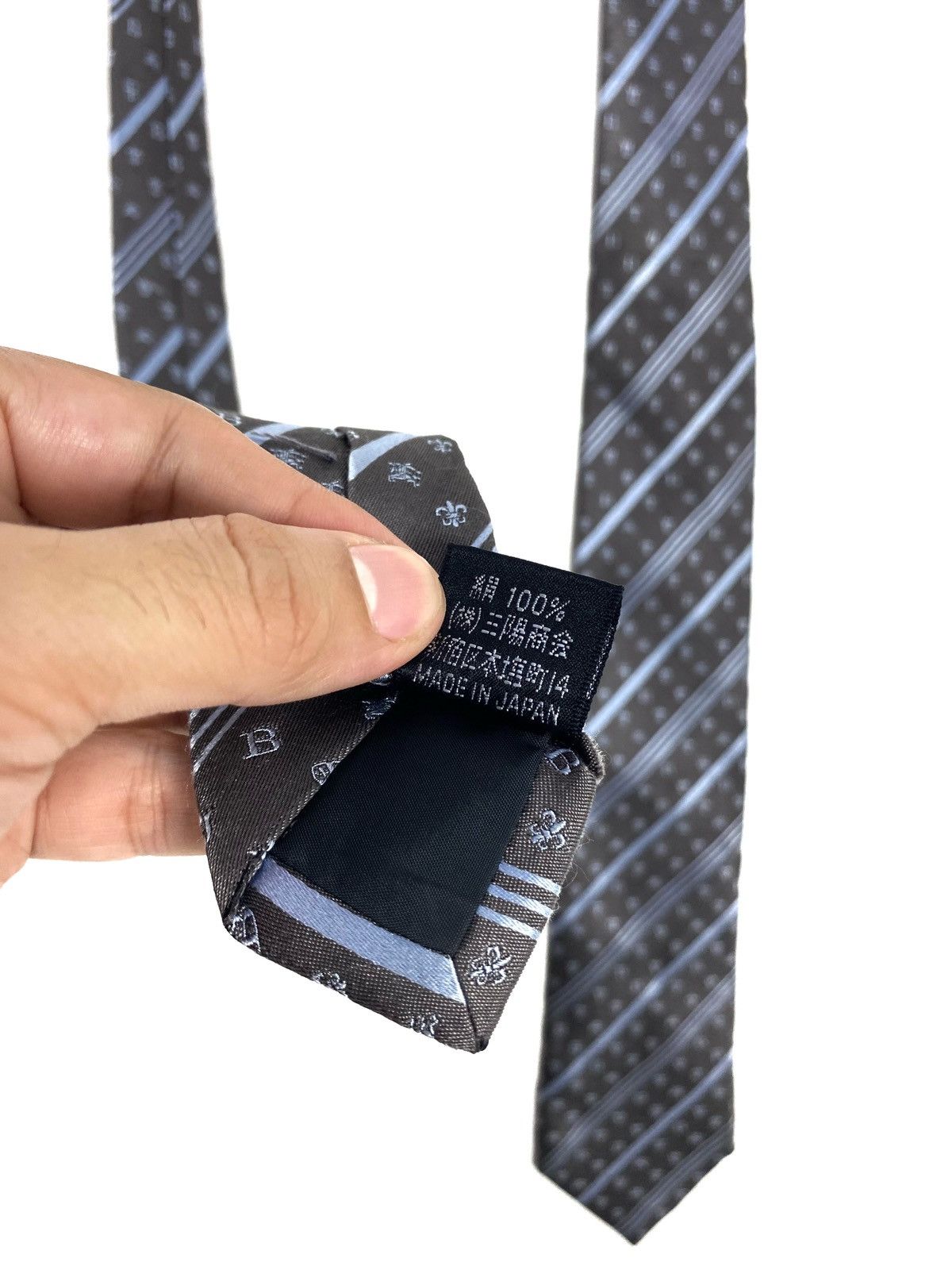 Burberry Rare Burberry Black Label Silk Neck Tie Multilogo Made Japan Size ONE SIZE - 5 Thumbnail