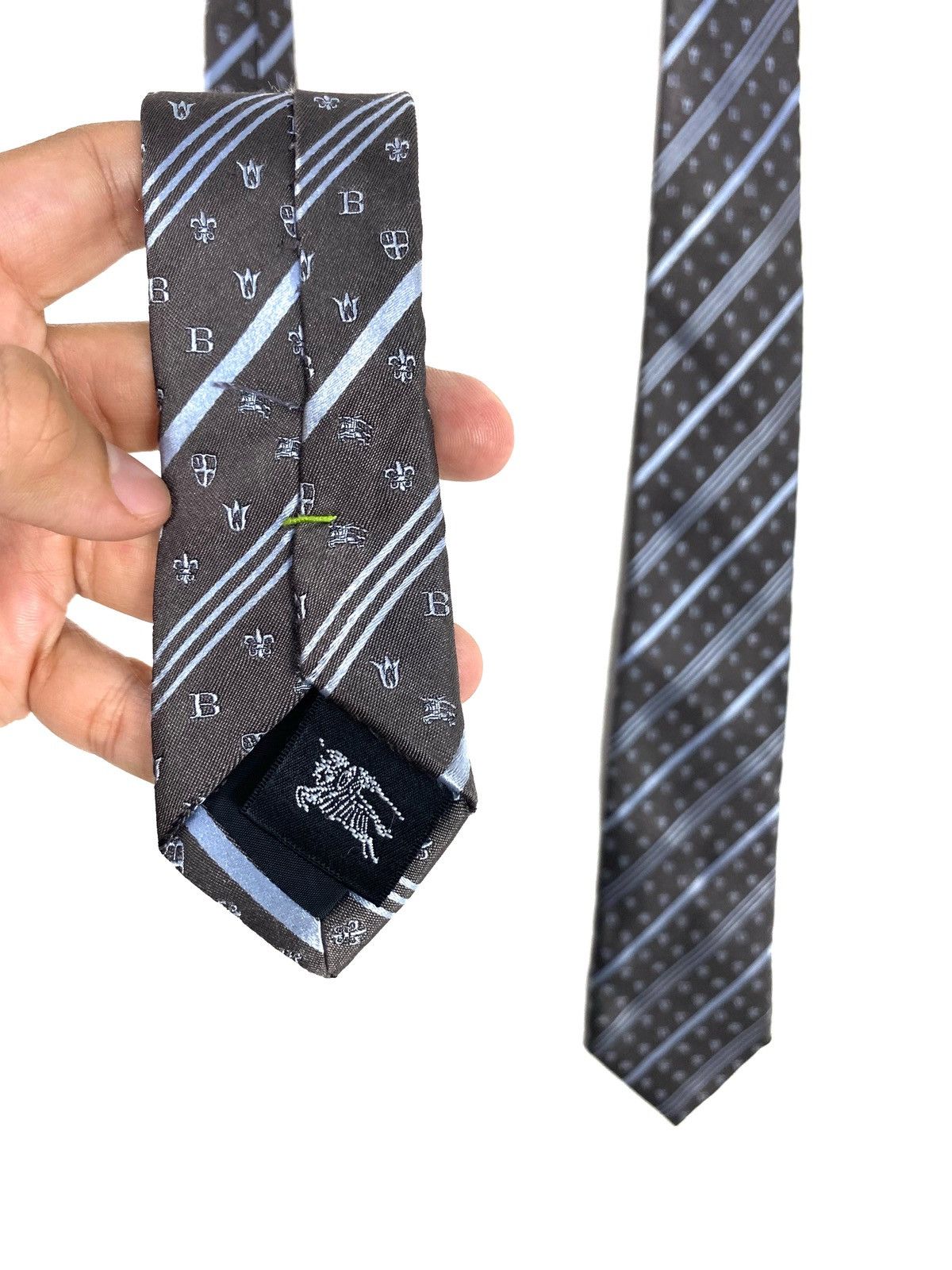 Burberry Rare Burberry Black Label Silk Neck Tie Multilogo Made Japan Size ONE SIZE - 4 Thumbnail