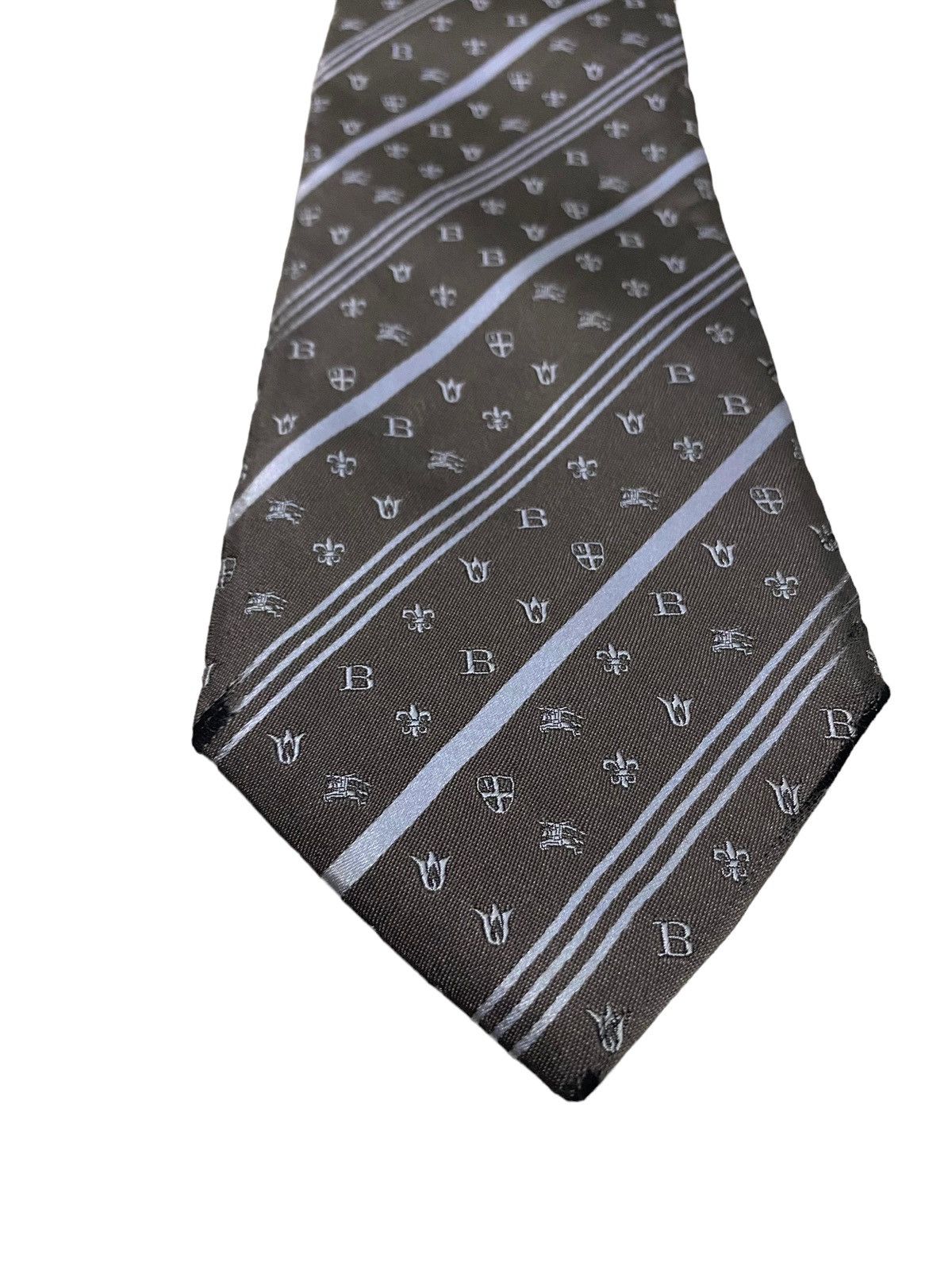 Burberry Rare Burberry Black Label Silk Neck Tie Multilogo Made Japan Size ONE SIZE - 6 Thumbnail