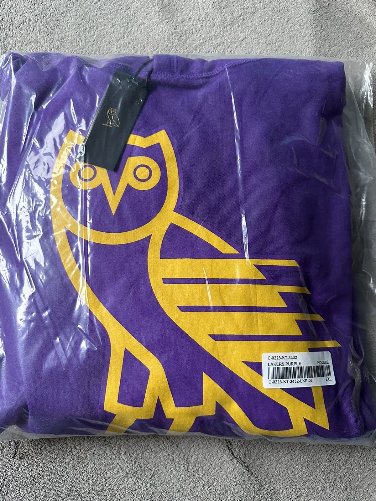 image of Hype x NBA Ovo X Nba La Lakers OG Owl Hoodie in Purple, Men's (Size 2XL)