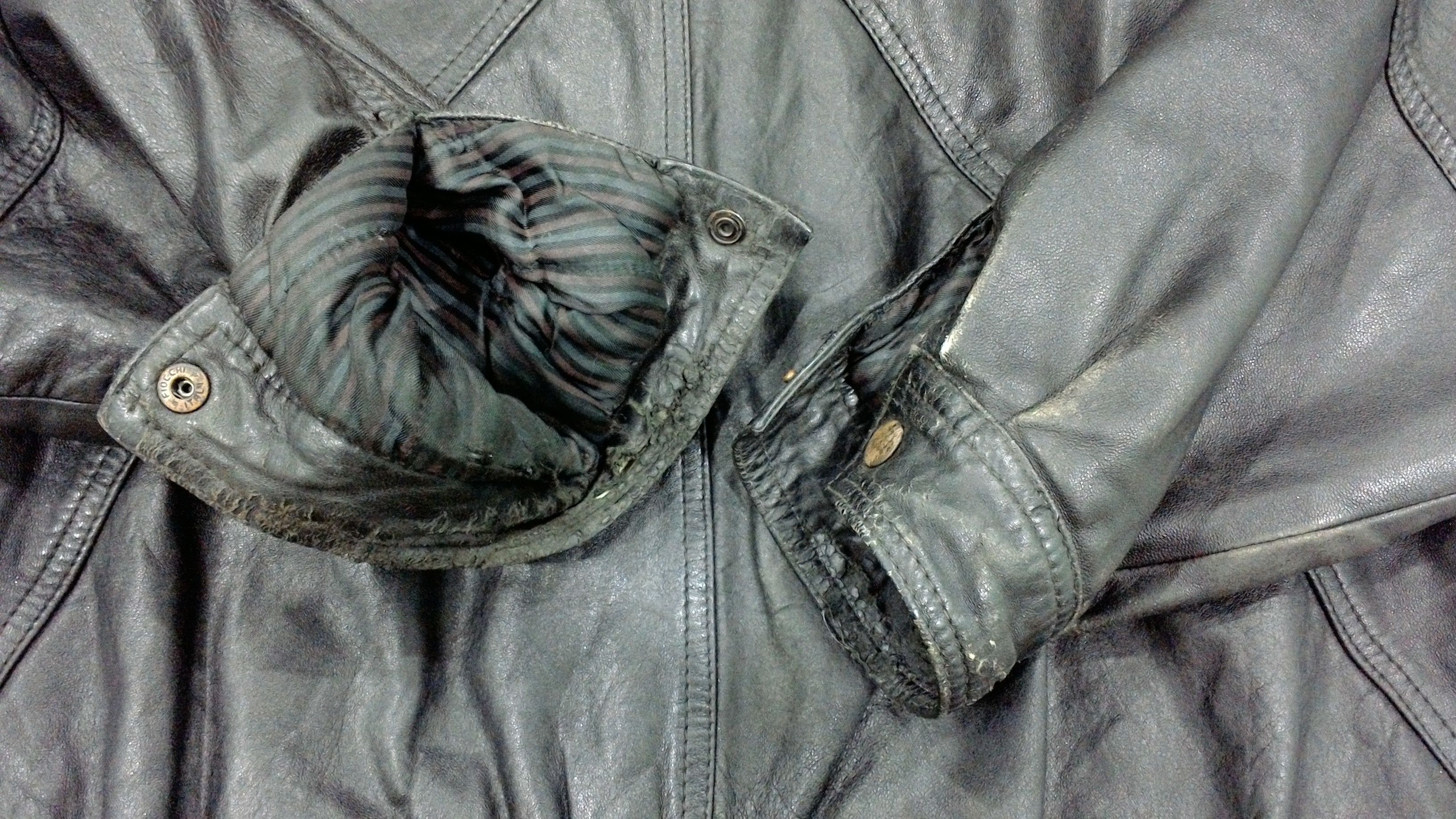 Vintage FIOCCHI Leather Jacket Size US L / EU 52-54 / 3 - 9 Thumbnail