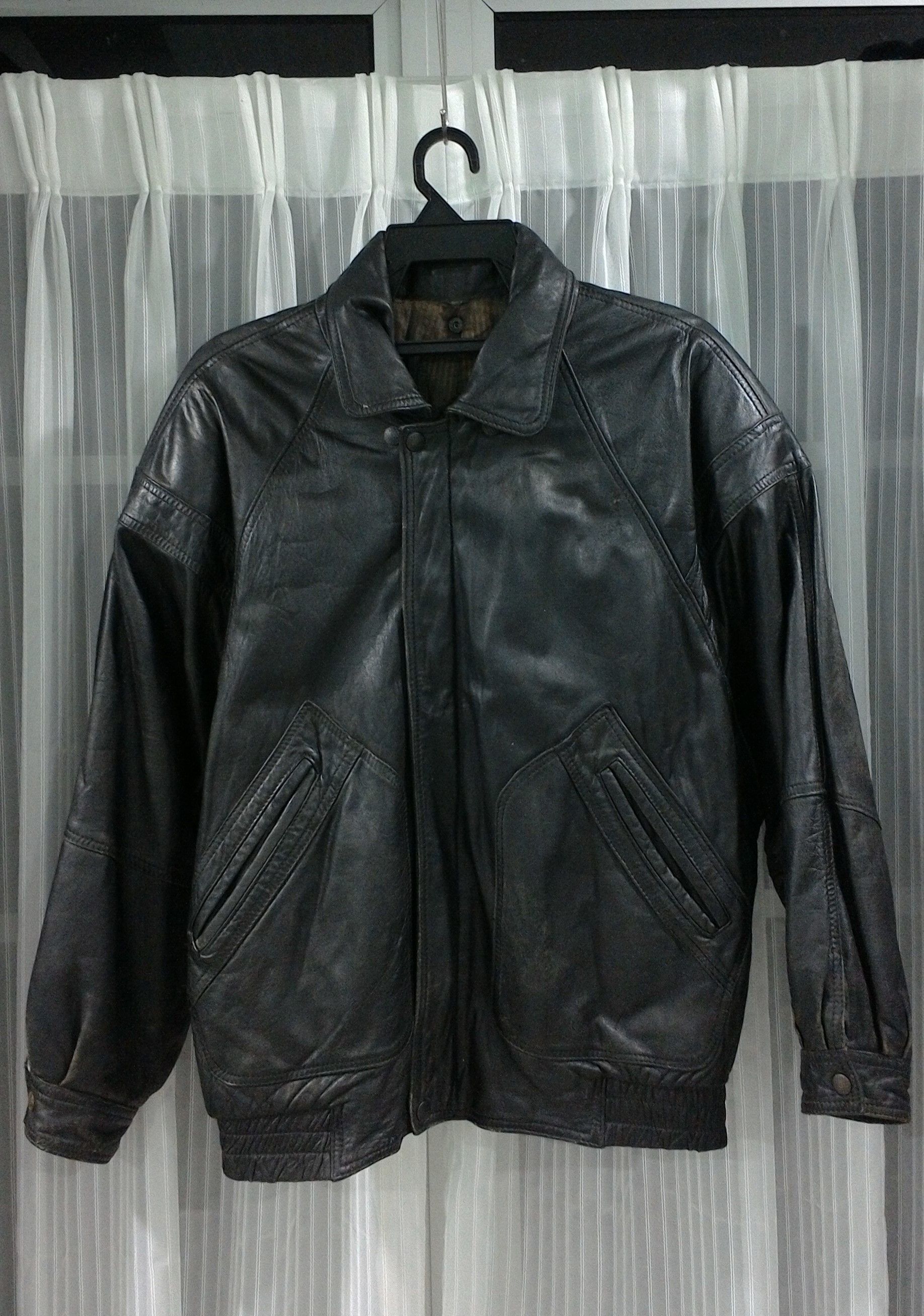 Vintage FIOCCHI Leather Jacket Size US L / EU 52-54 / 3 - 1 Thumbnail