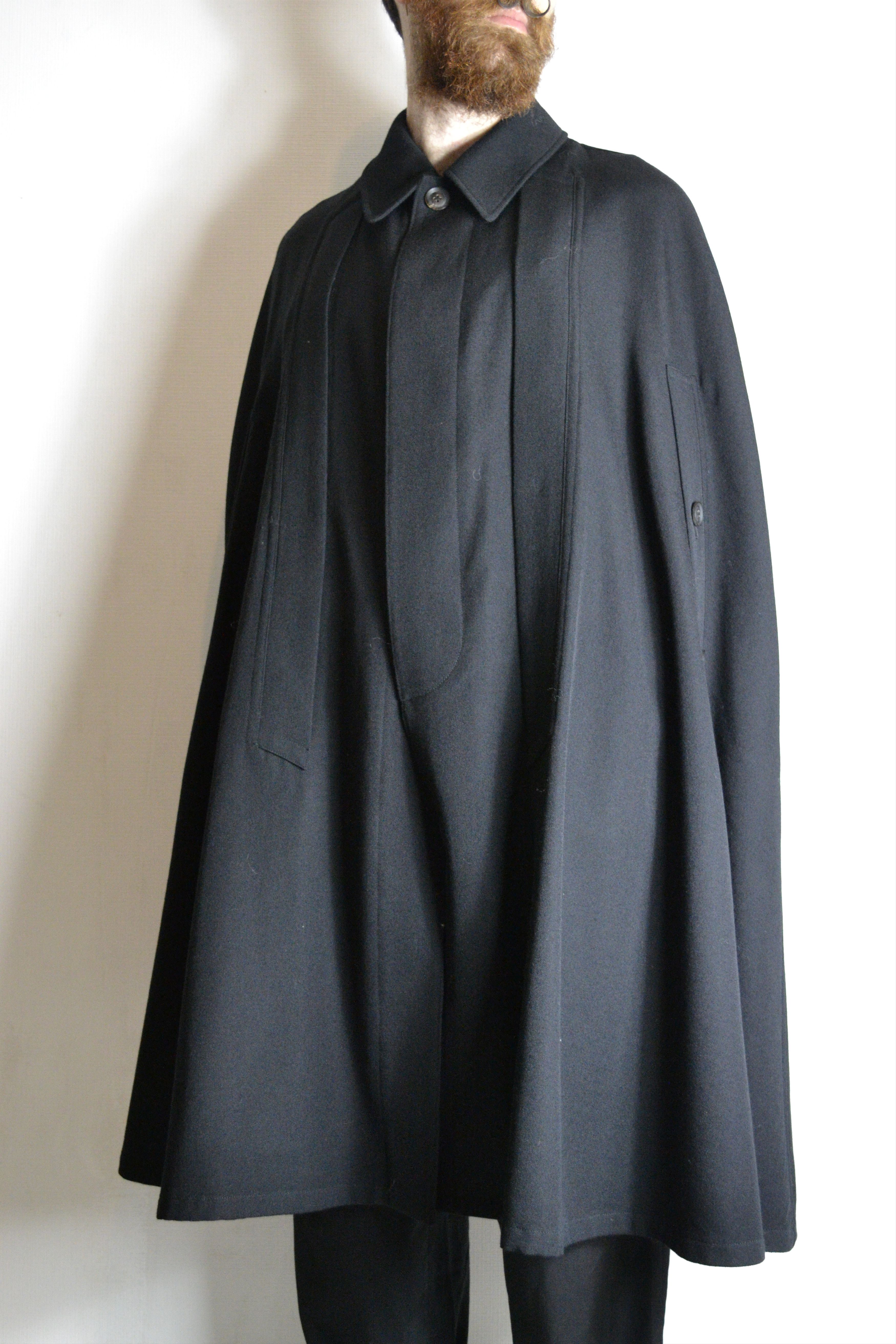 Yohji Yamamoto FINAL DROP - YYPH AW19 Cape Coat - HC-C29-105 Yohji Yamamoto FINAL DROP - YYPH AW19 Cape Coat - HC-C29-105