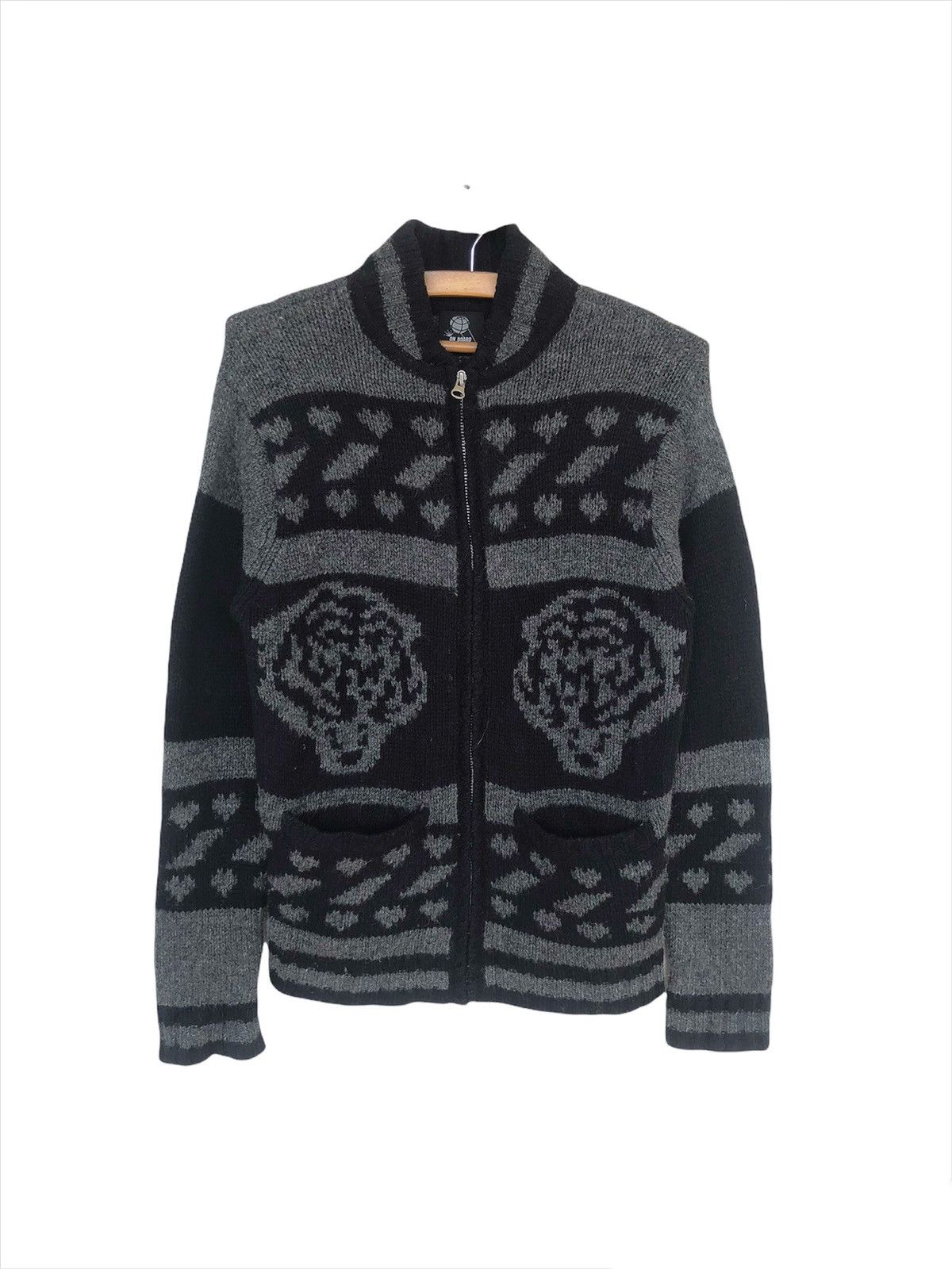 Aran Isles Knitwear GRAIL🔥On Board 🇯🇵 Hysteric 🐅 Zipper Knit Sweater Size US M / EU 48-50 / 2 - 3 Thumbnail