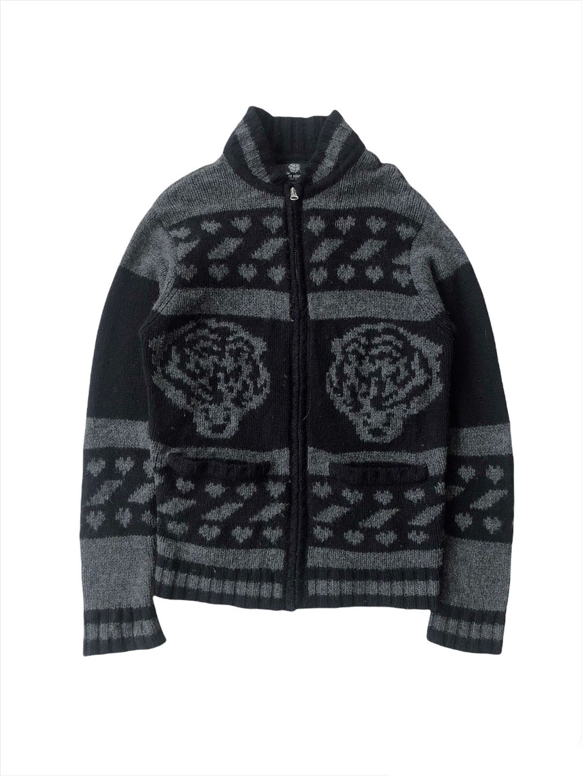 Aran Isles Knitwear GRAIL🔥On Board 🇯🇵 Hysteric 🐅 Zipper Knit Sweater Size US M / EU 48-50 / 2 - 2 Thumbnail