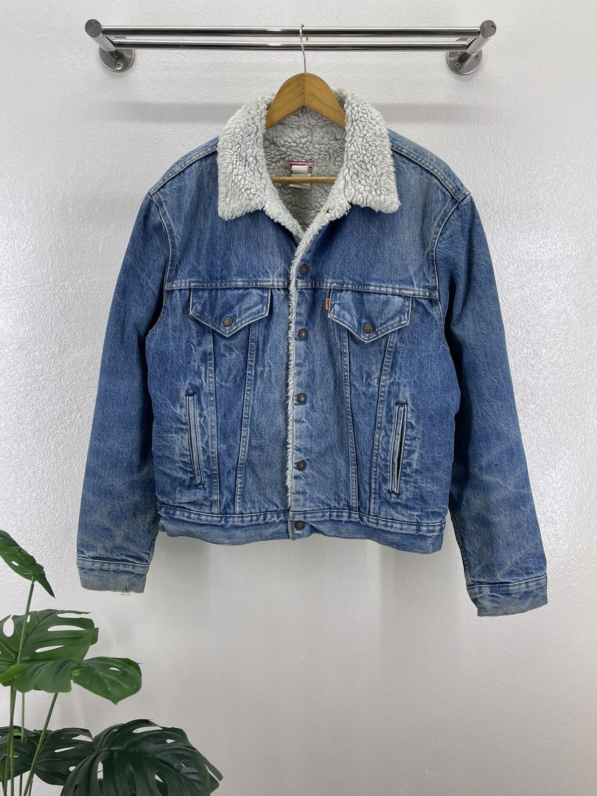 Levi's Vintage Clothing 70s Levis Orange tag Sherpa Trucker Jacket (size 46) Size US S / EU 44-46 / 1 - 3 Thumbnail