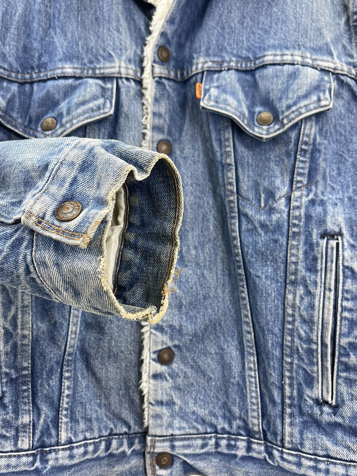 Levi's Vintage Clothing 70s Levis Orange tag Sherpa Trucker Jacket (size 46) Size US S / EU 44-46 / 1 - 13 Thumbnail