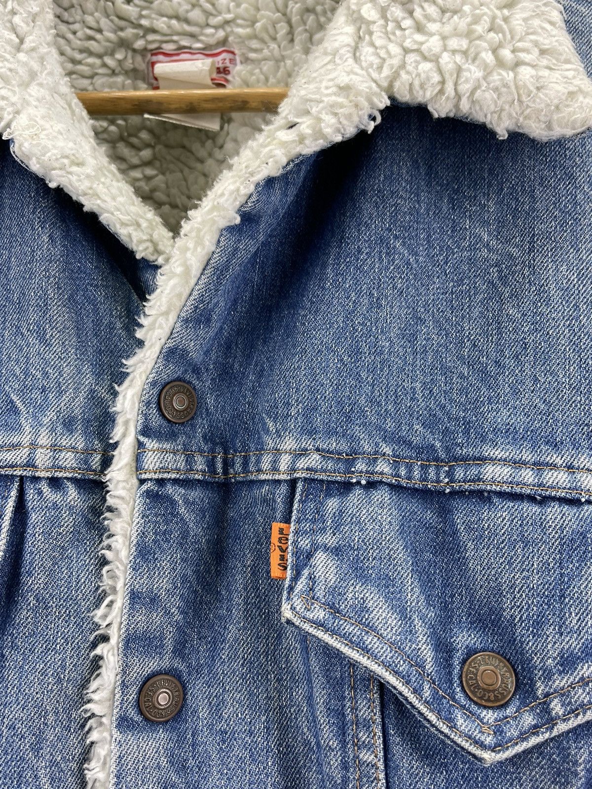 Levi's Vintage Clothing 70s Levis Orange tag Sherpa Trucker Jacket (size 46) Size US S / EU 44-46 / 1 - 10 Thumbnail