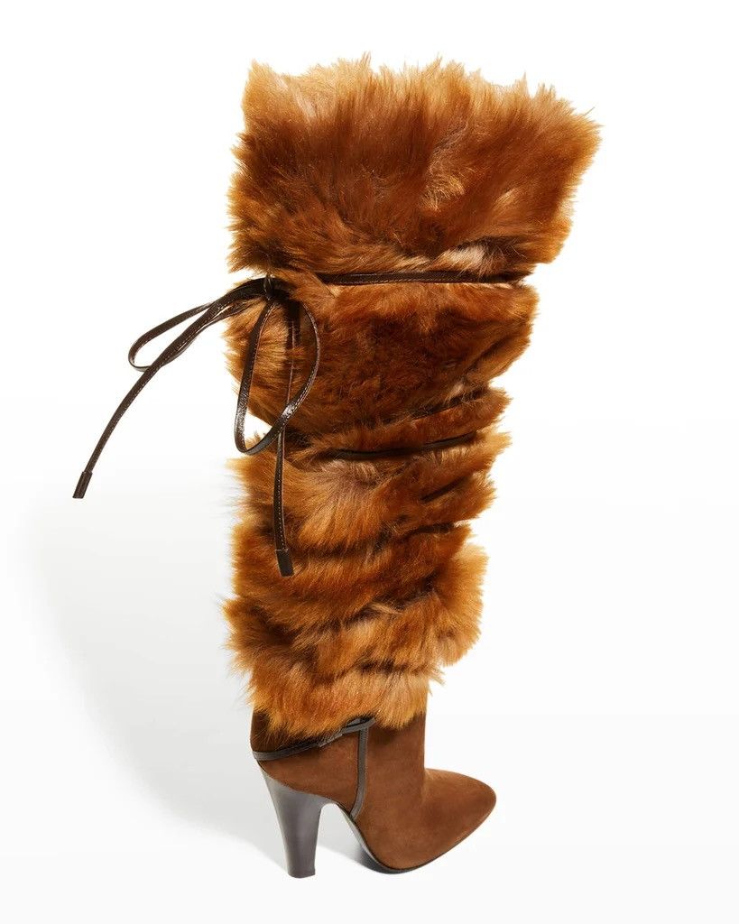 💥$3.6K VALUE💥Jokull Shearling Leather-Wrap Mid Boots