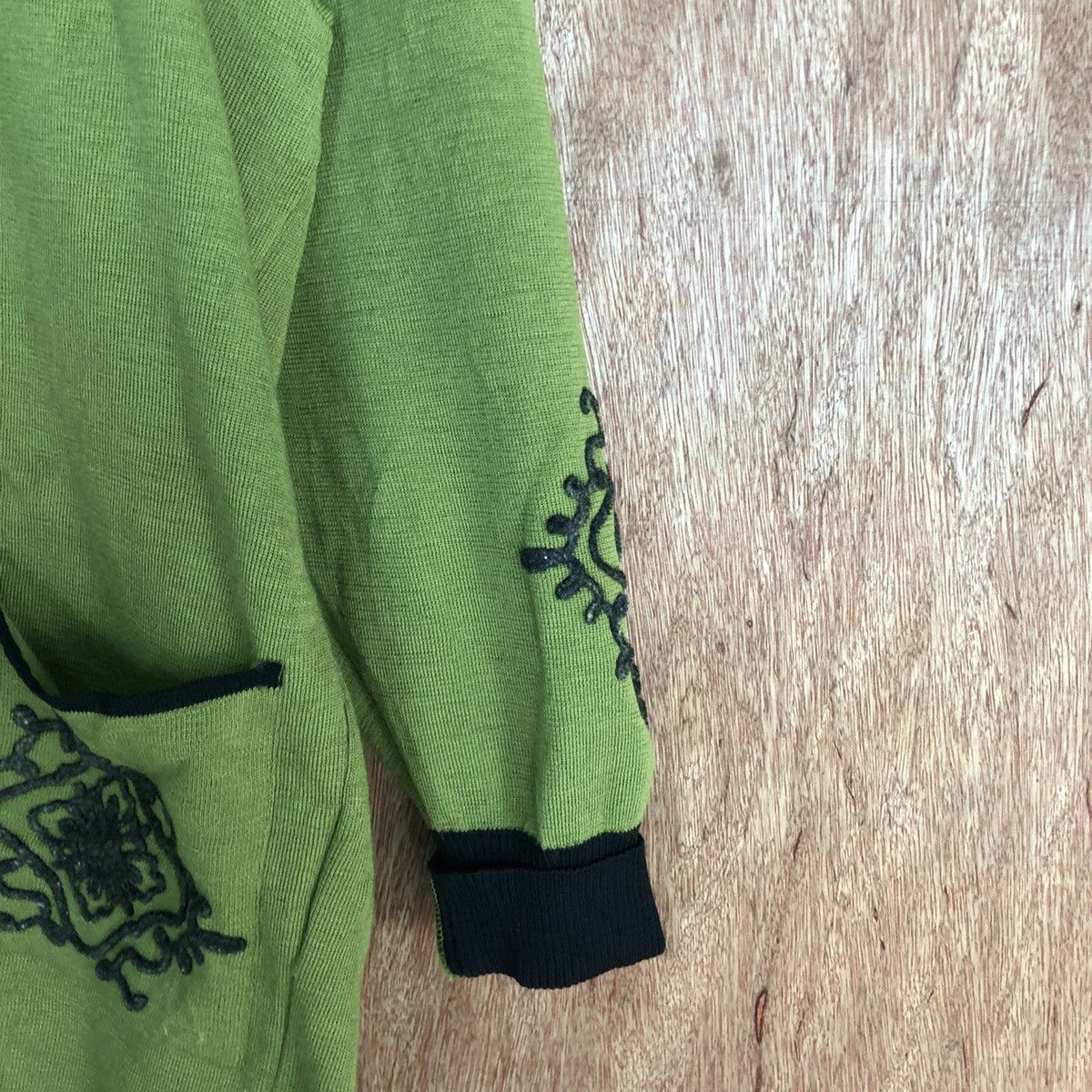 Vintage Lebe tokyo style knitwear distressed Green Cardigan #c914 Size US L / EU 52-54 / 3 - 4 Thumbnail