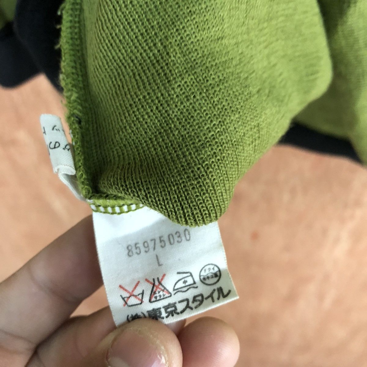 Vintage Lebe tokyo style knitwear distressed Green Cardigan #c914 Size US L / EU 52-54 / 3 - 14 Thumbnail