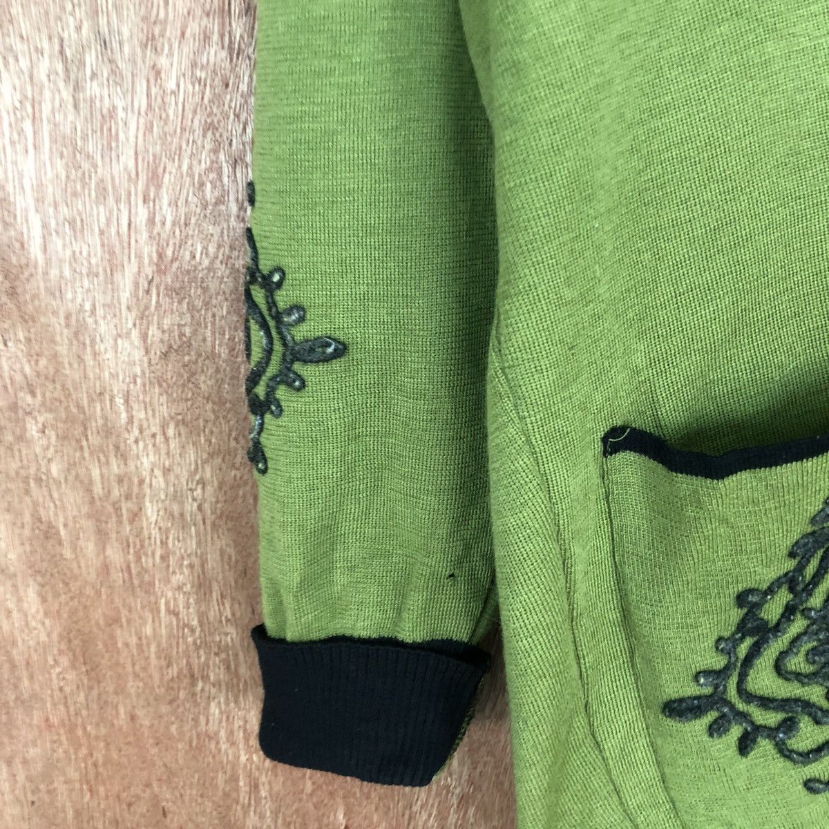 Vintage Lebe tokyo style knitwear distressed Green Cardigan #c914 Size US L / EU 52-54 / 3 - 6 Thumbnail