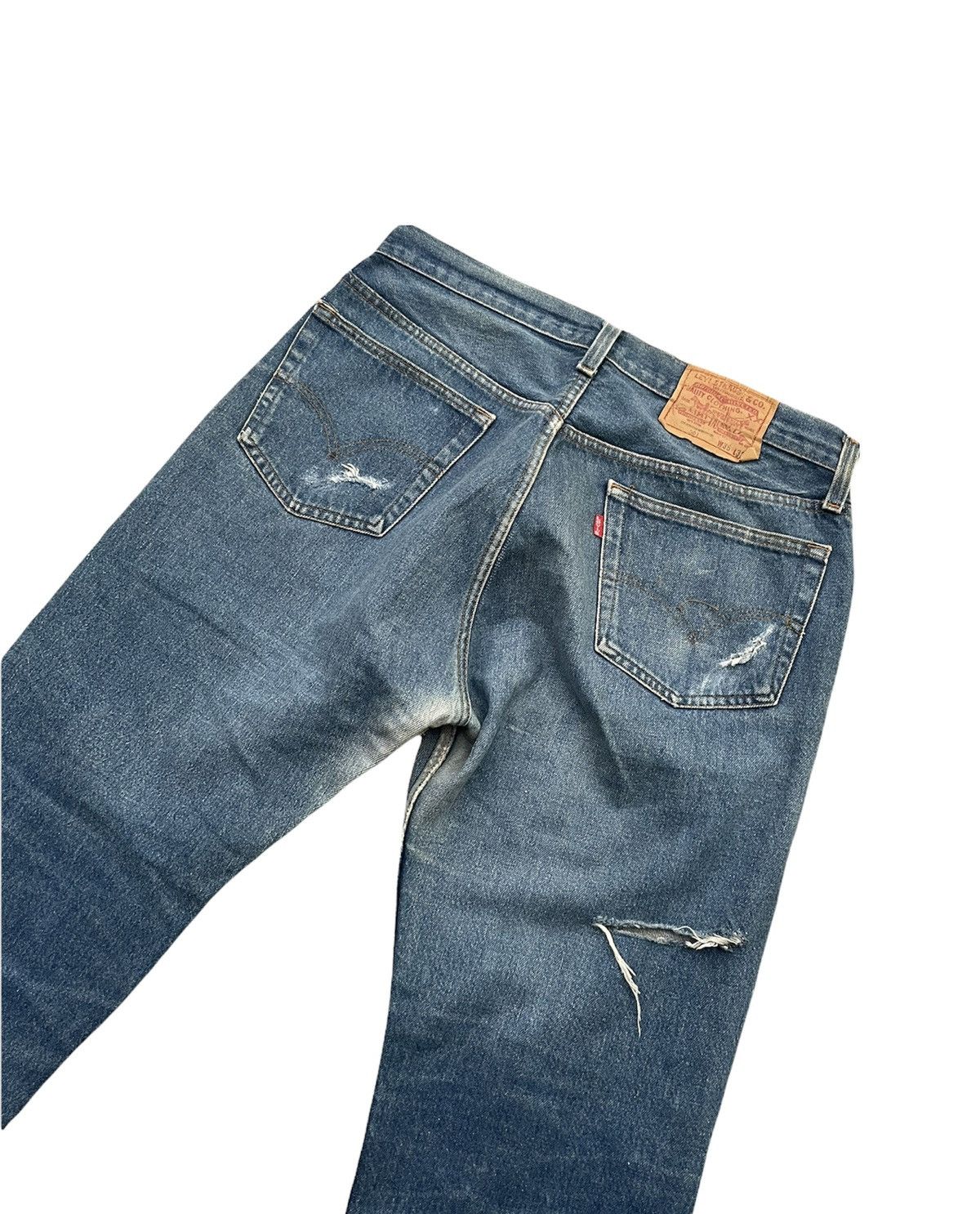 Levi's × Vintage Vintage Levis 501 1983 USA Aging Distressed Denim Size US 34 / EU 50 - 6 Thumbnail
