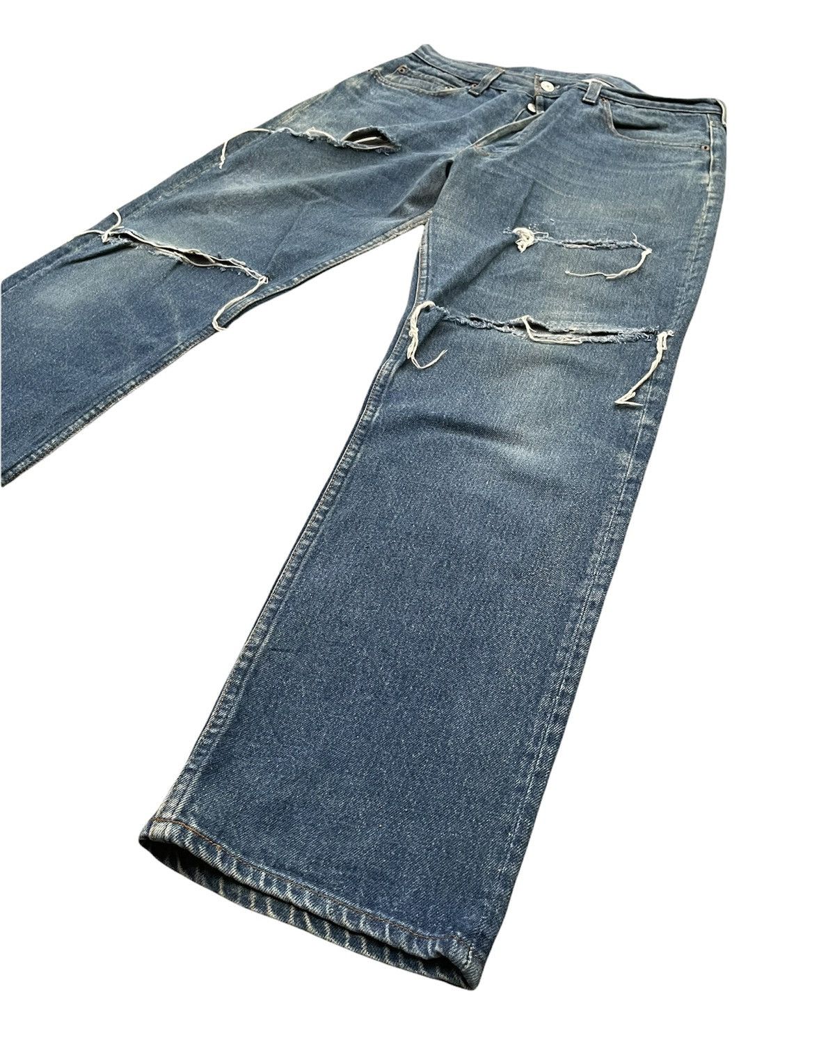 Levi's × Vintage Vintage Levis 501 1983 USA Aging Distressed Denim Size US 34 / EU 50 - 2 Thumbnail