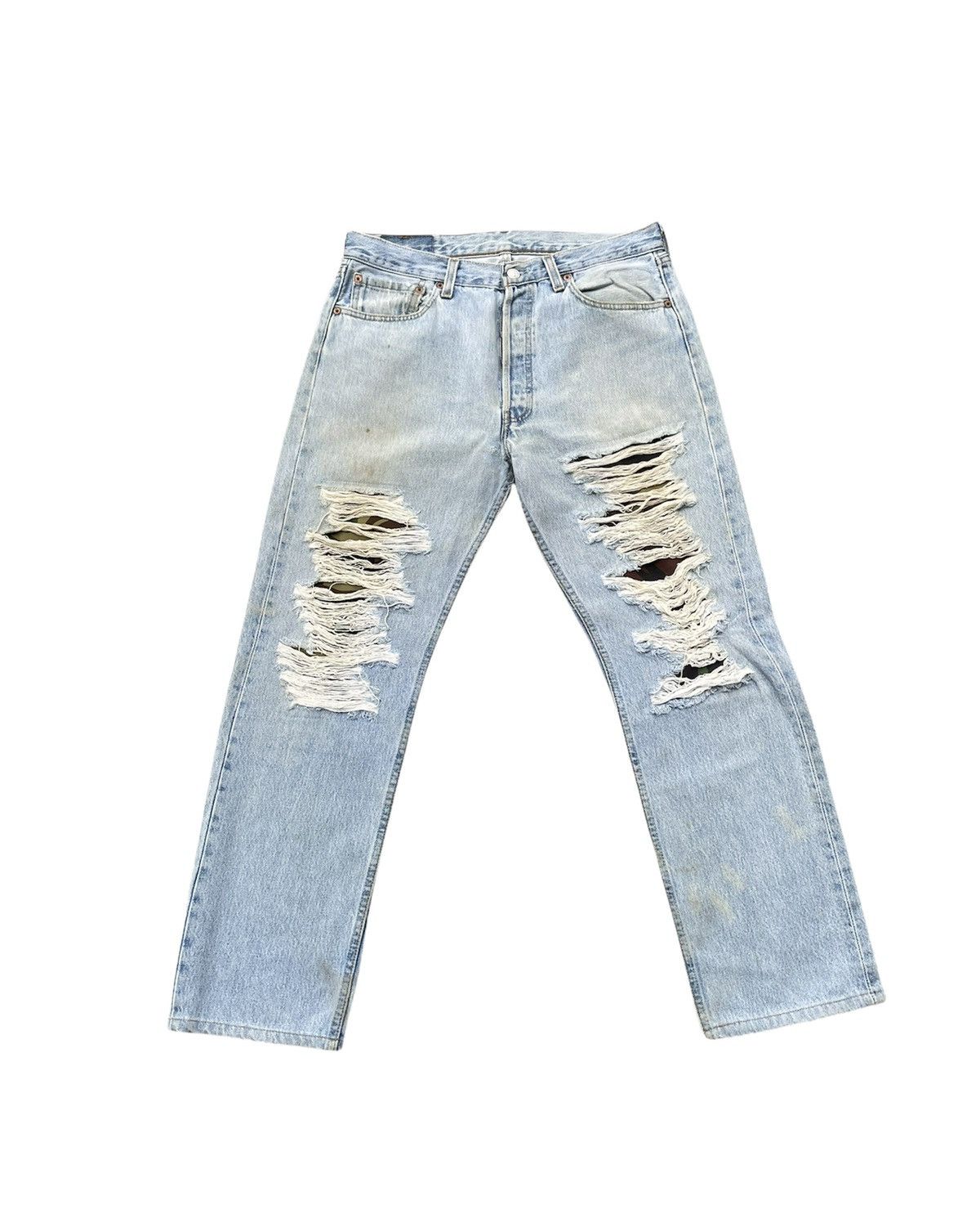 Levi's × Vintage Vintage Levi’s 501 2000 Usa Aging Custom Distressed Size US 32 / EU 48 - 1 Thumbnail