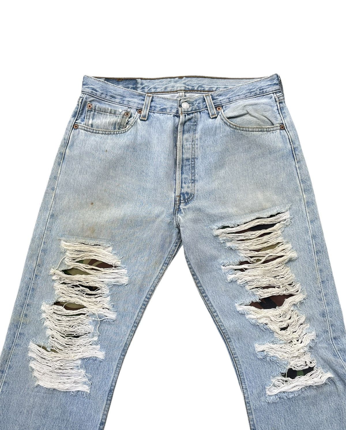 Levi's × Vintage Vintage Levi’s 501 2000 Usa Aging Custom Distressed Size US 32 / EU 48 - 4 Thumbnail